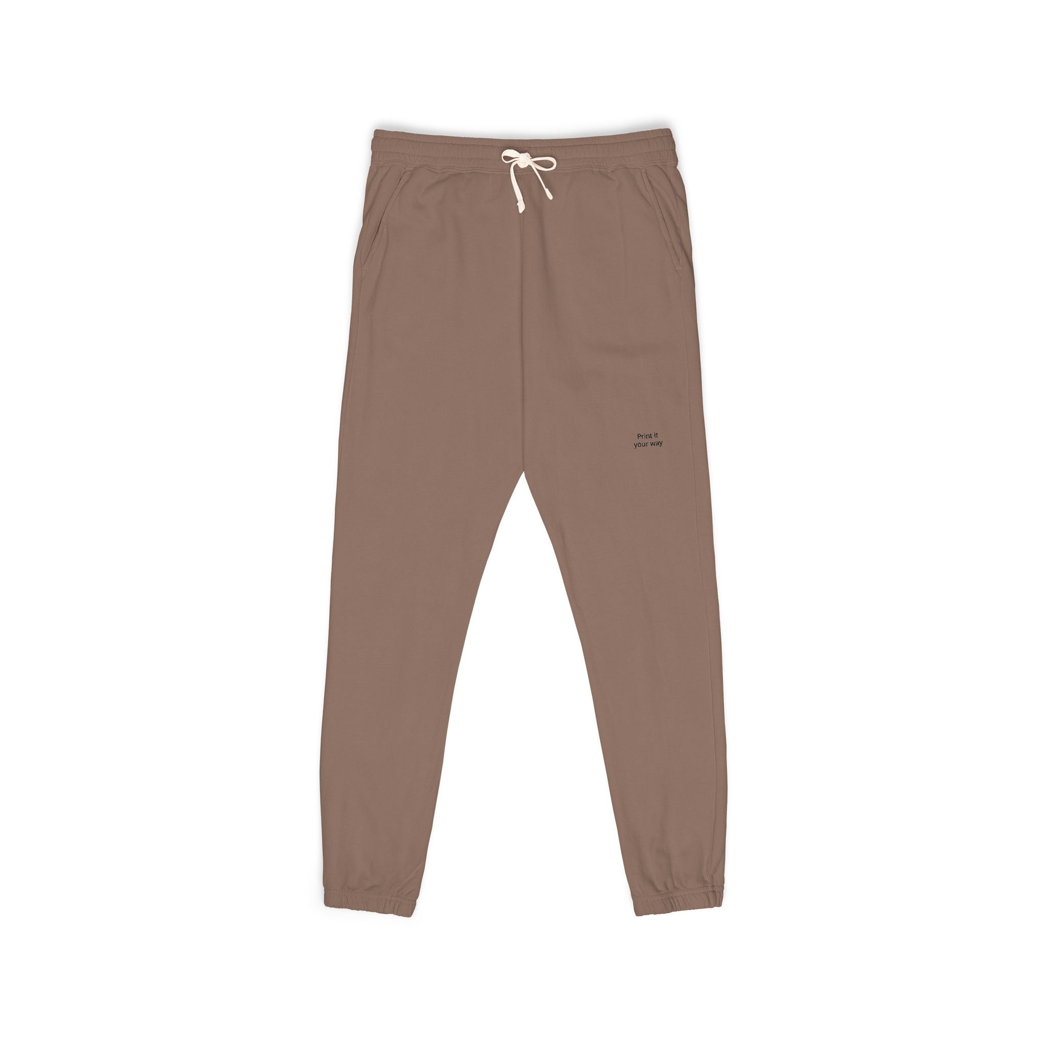 Garment-Dyed Fleece Sweatpants — Minimal Embroidered Joggers