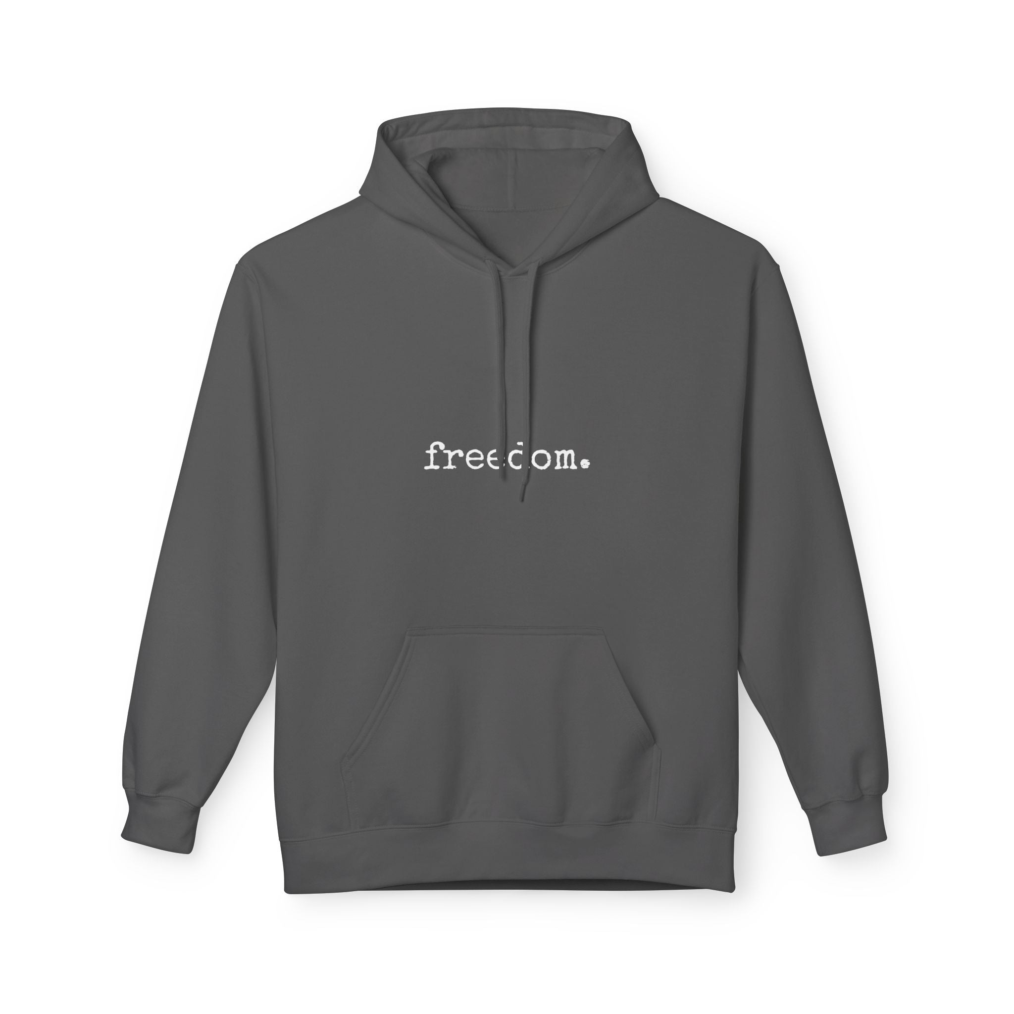 Classic White Hoodie — Unisex Midweight Fleece Pullover