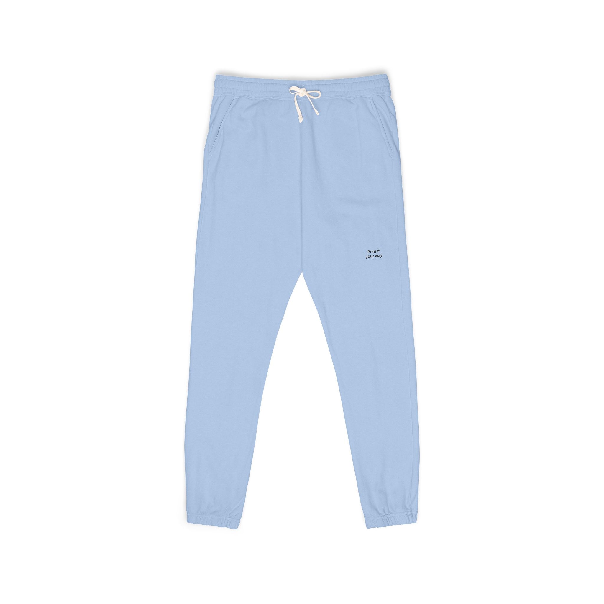 Garment-Dyed Fleece Sweatpants — Minimal Embroidered Joggers