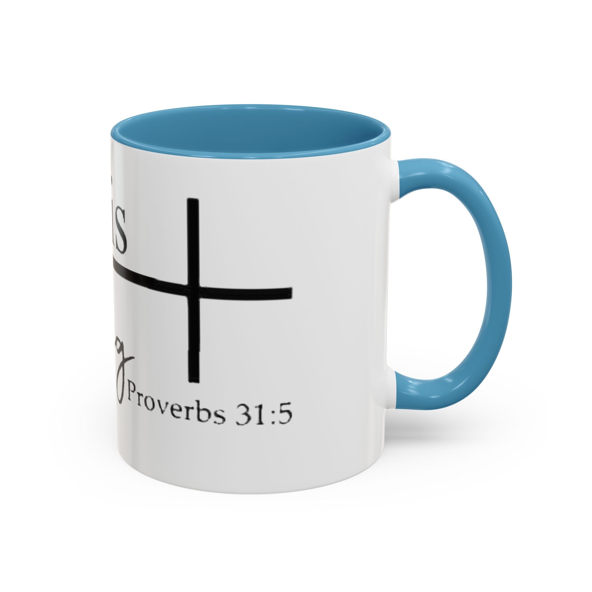 Proverbs 31:25 'She Is Strong' Accent Coffee Mug — Inspirational Christian Gift