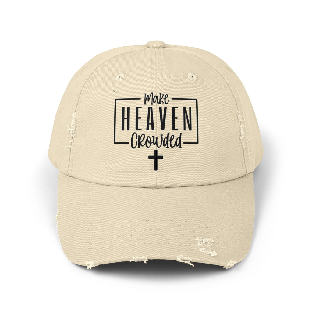 Make Heaven Crowded Distressed Baseball Cap