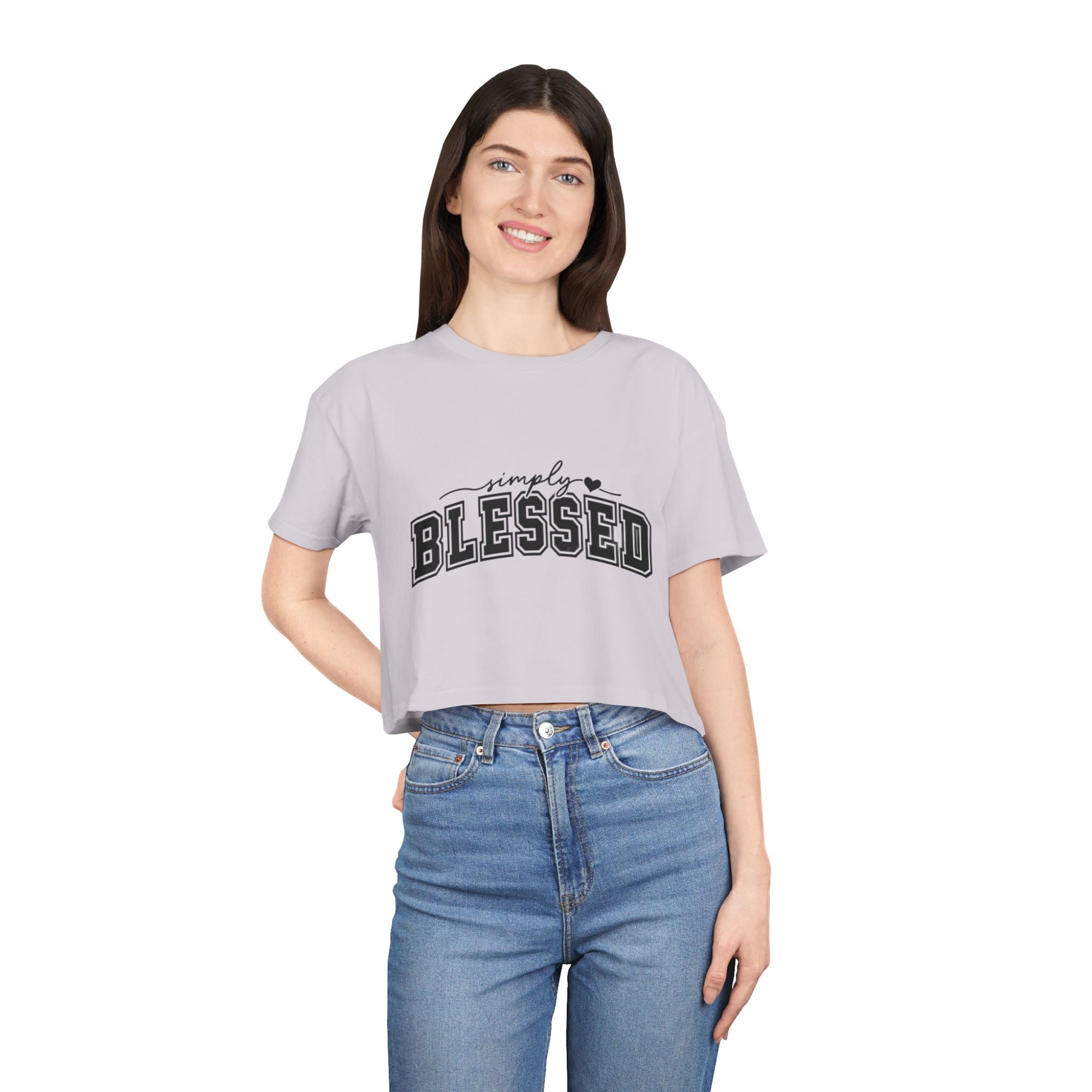 Simply Blessed Crop Tee — Women's Spiritual Casual Top