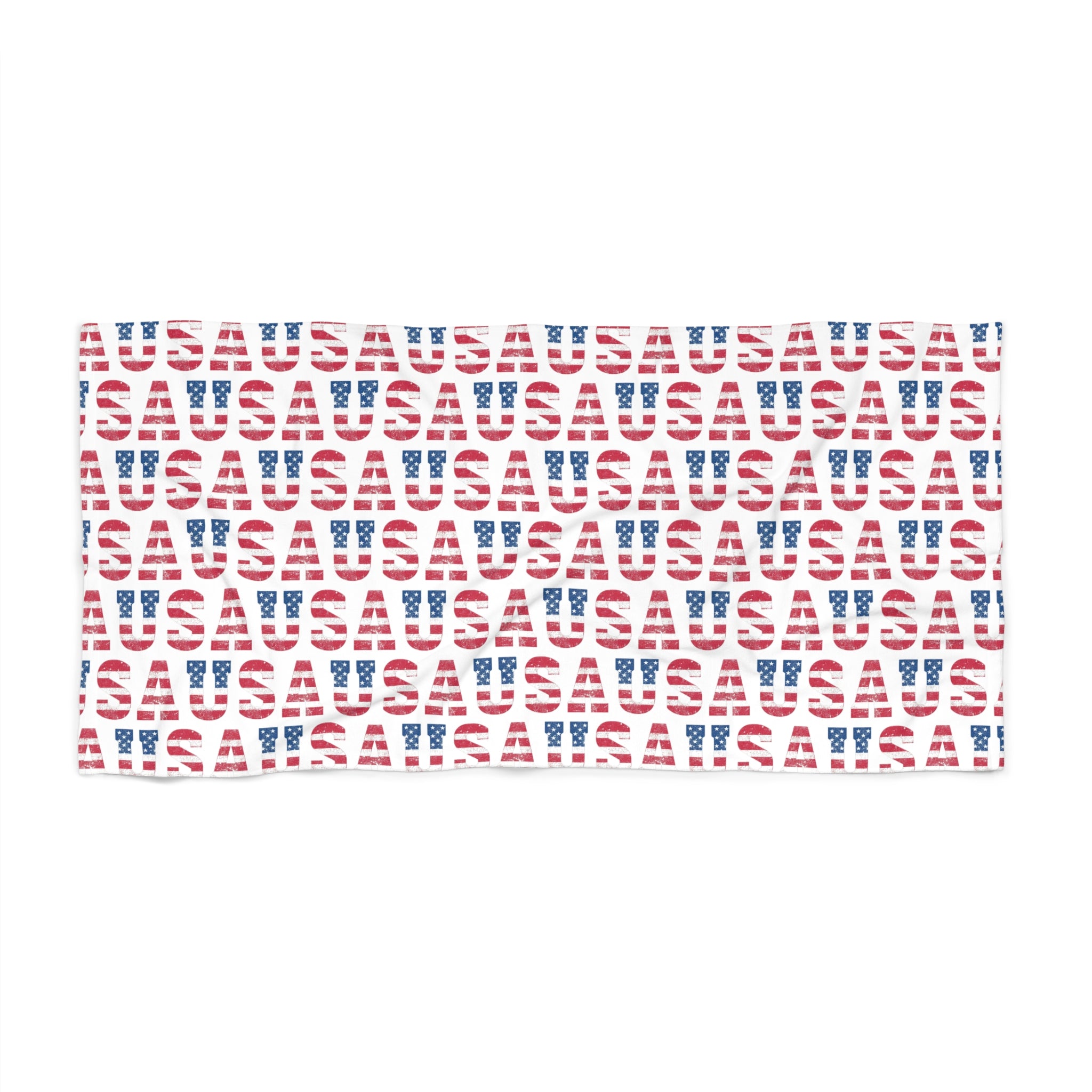 USA Flag Pattern Beach Towel – Red, White & Blue Patriotic Summer Towel