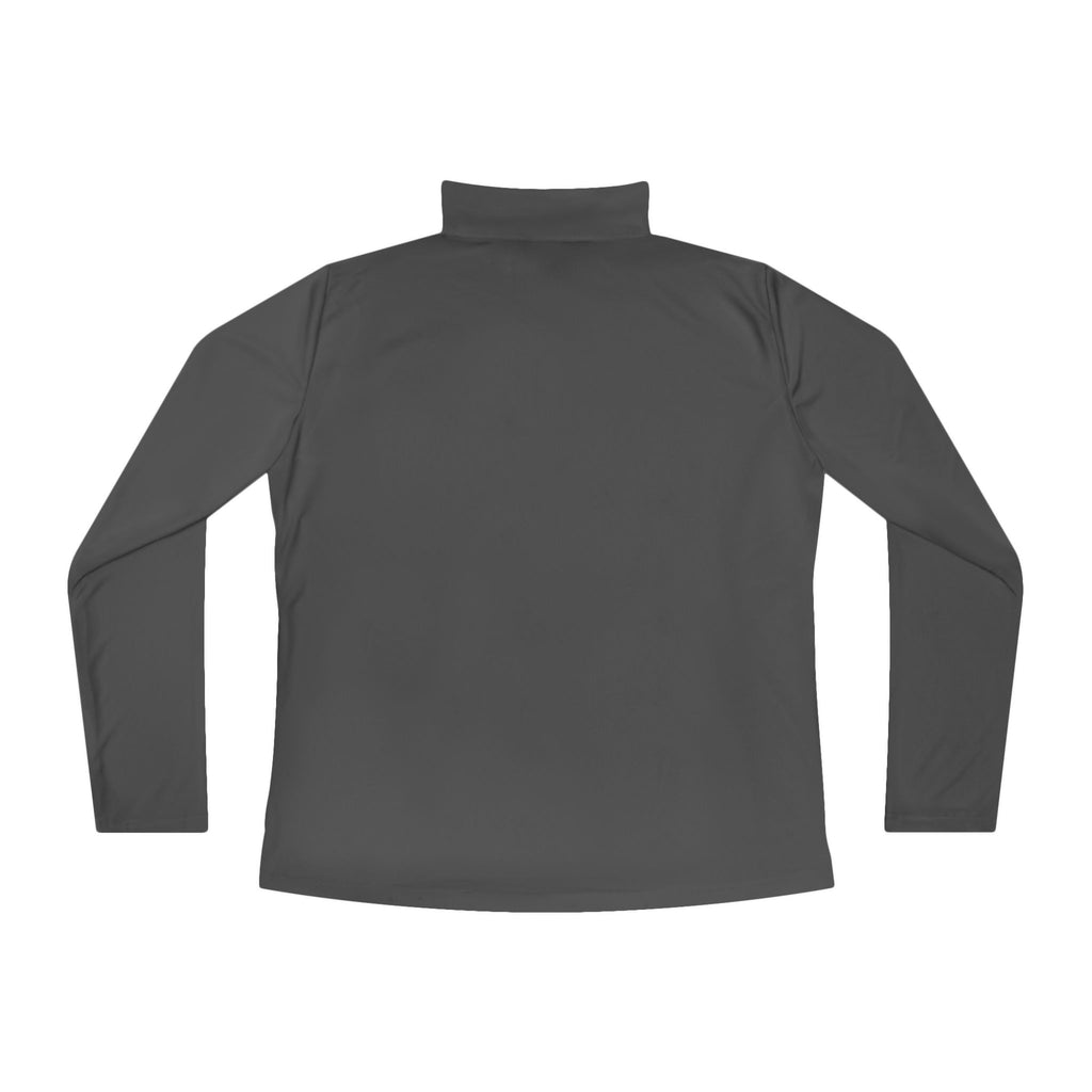 Ladies Quarter-Zip Pullover — Minimal Script "be brave, be you" Athletic Pullover