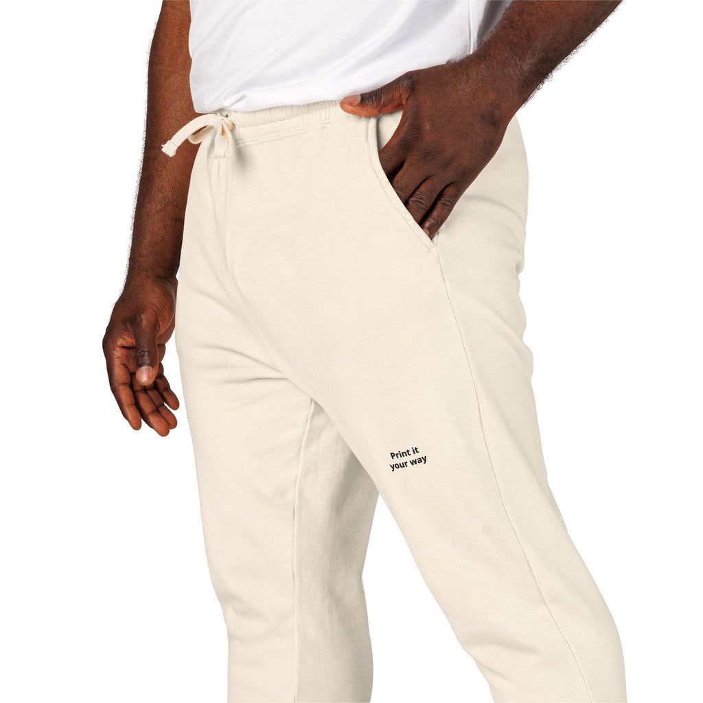 Garment-Dyed Fleece Sweatpants — Minimal Embroidered Joggers