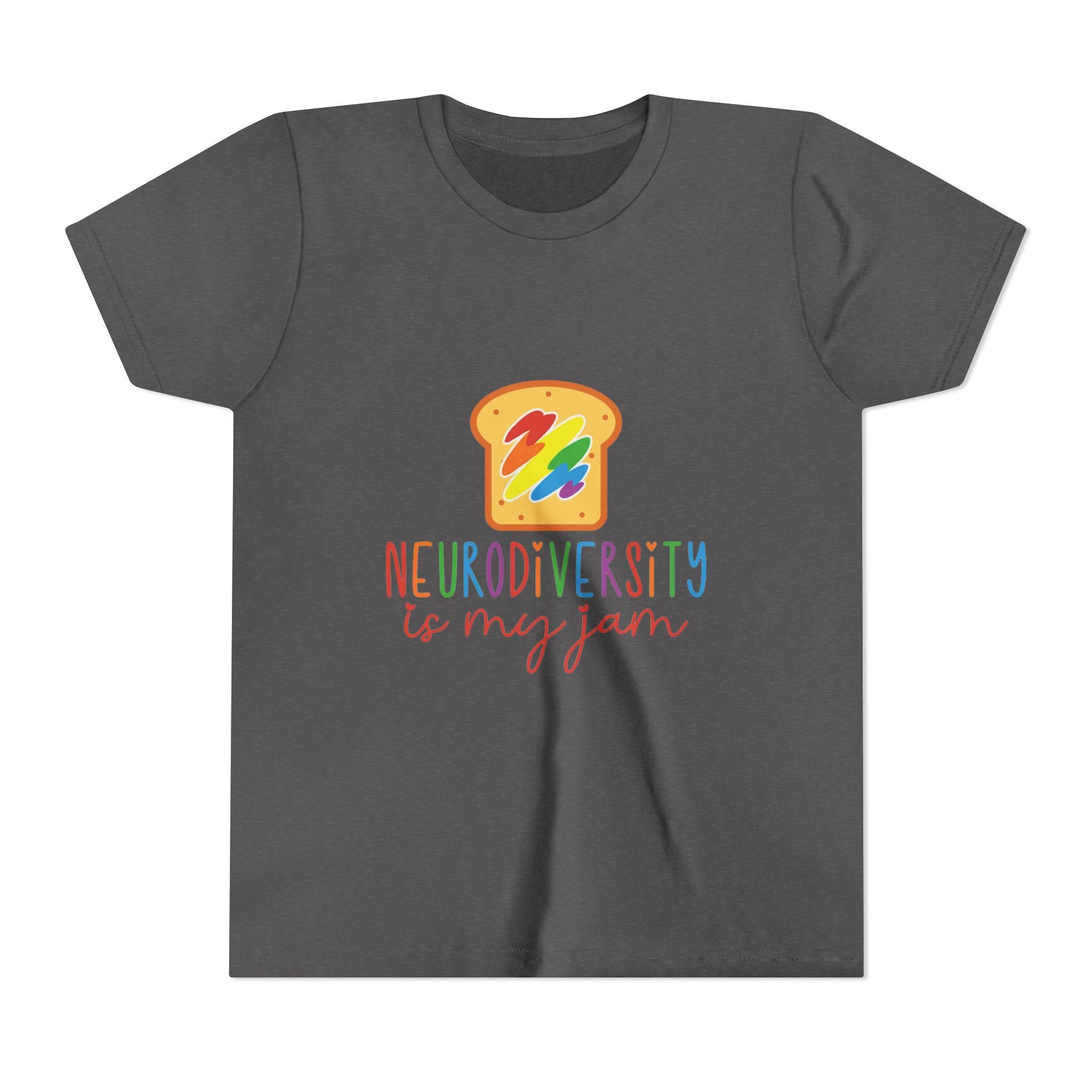 Youth Tee - "Neurodiversity Is My Jam" Rainbow Toast Graphic