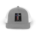 Thin Blue Line Cross Trucker Hat — Police Support Snapback