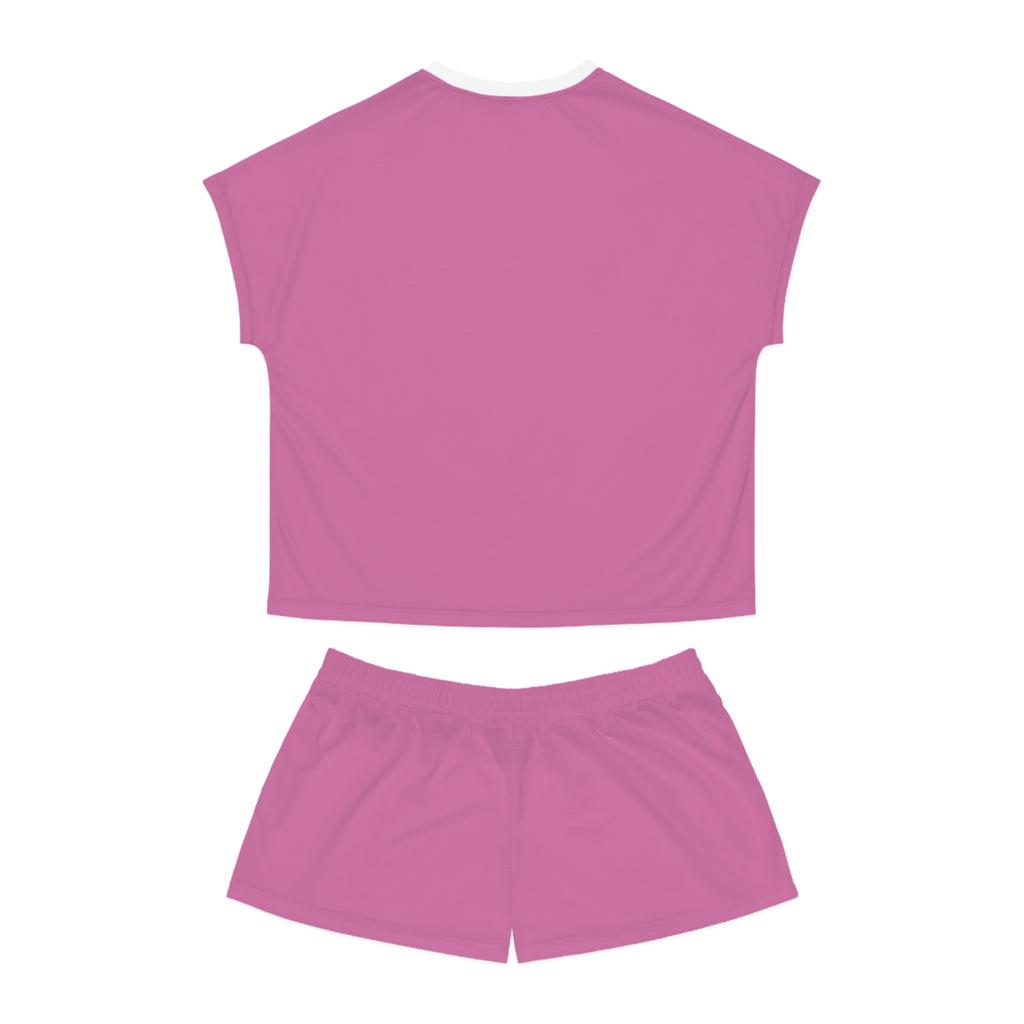 Sleep Pink Short Pajama Set — Women's Relaxed Two-Piece Loungewear