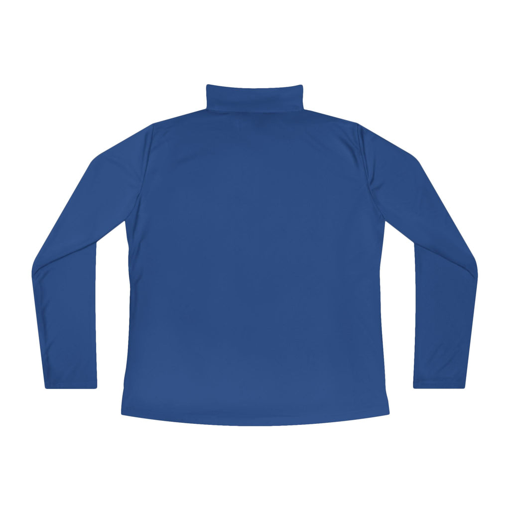 Ladies Quarter-Zip Pullover — Minimal Script "be brave, be you" Athletic Pullover