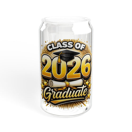 Class of 2026 Graduate Sipper Glass - 16oz Graduation Gift