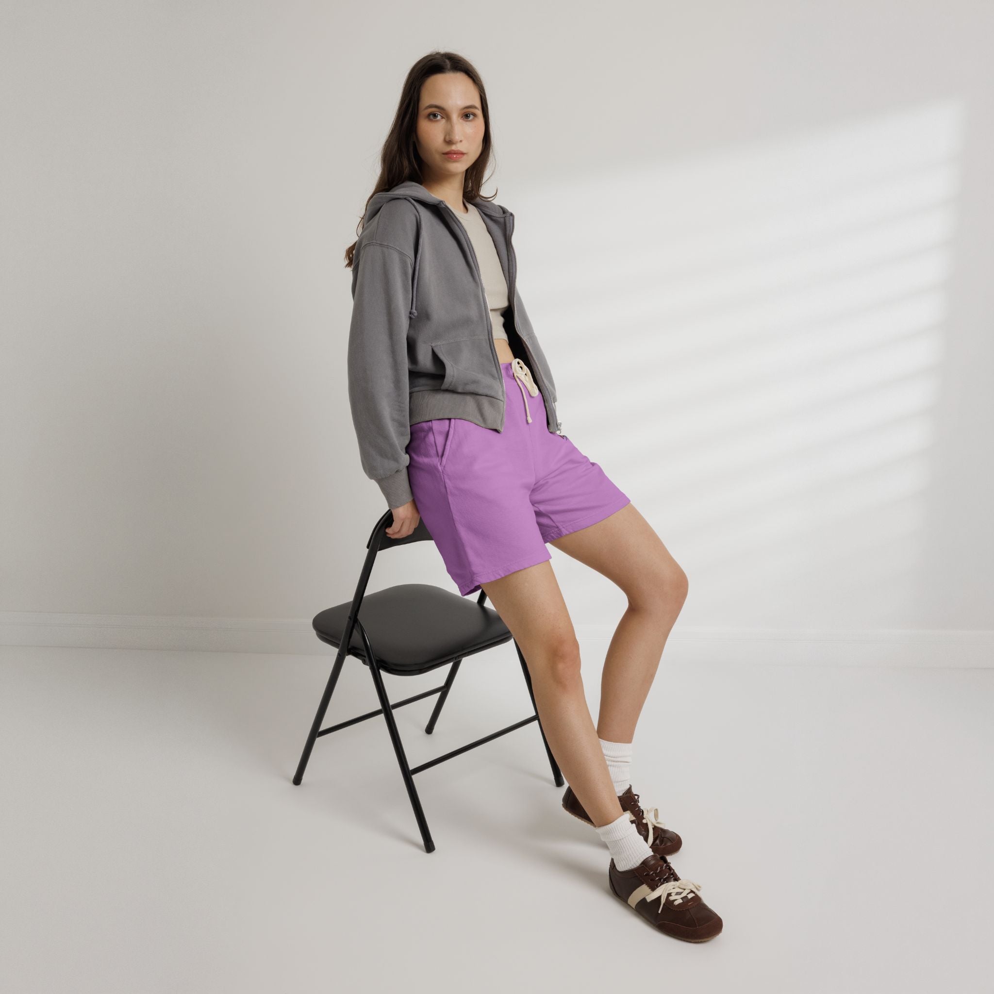 She’s From Texas Fleece Sweat Shorts — Lightweight Garment-Dyed Lounge Shorts
