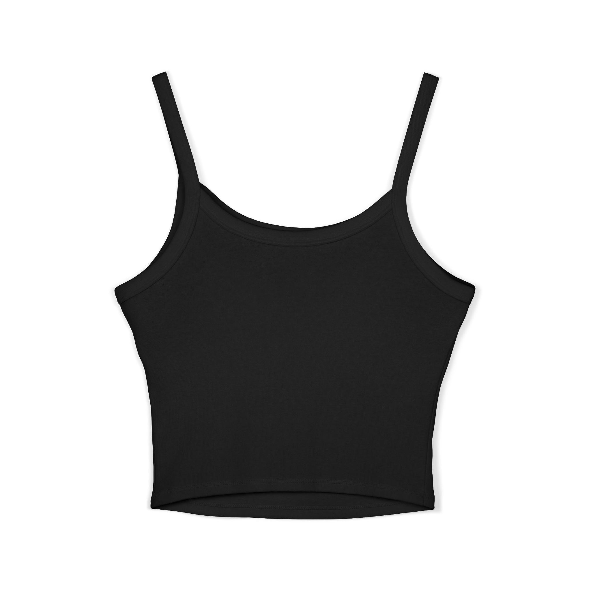 USA Patriotic Tank Top — "Made in America" Womens Crop Spaghetti Strap