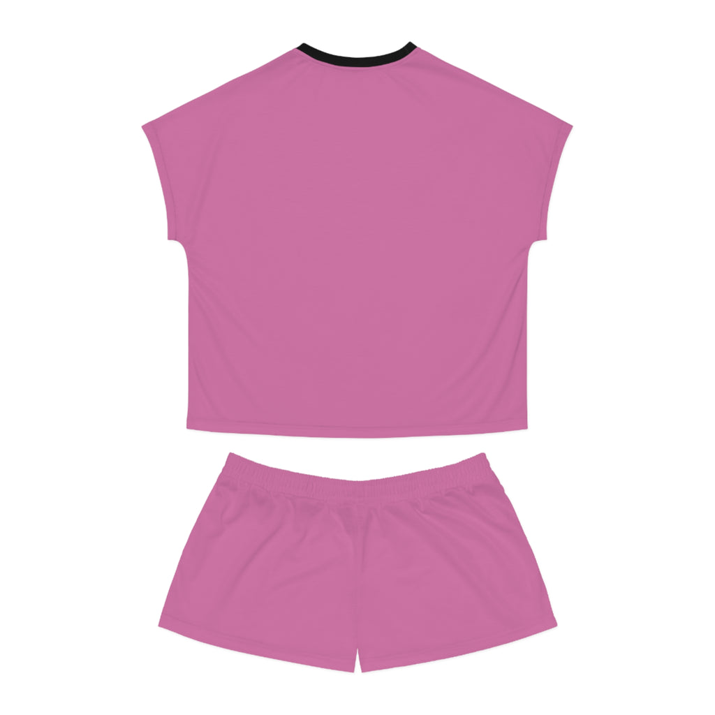 Sleep Pink Short Pajama Set — Women's Relaxed Two-Piece Loungewear