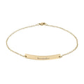 Engravable Curved Bar Anklet — Personalized Minimalist Anklet (Custom Text)