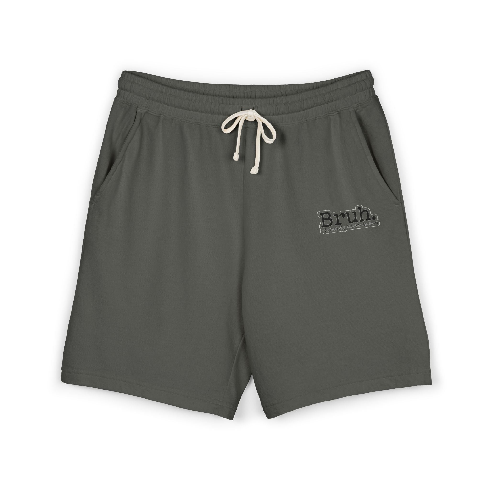 Bruh. Fleece Sweat Shorts — Lightweight Garment-Dyed Lounge Shorts