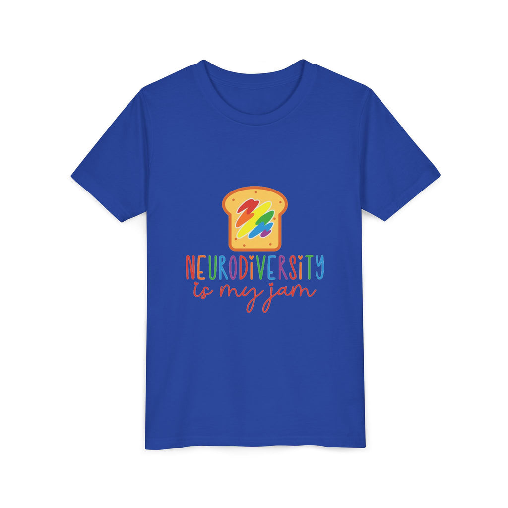 Youth Tee - "Neurodiversity Is My Jam" Rainbow Toast Graphic