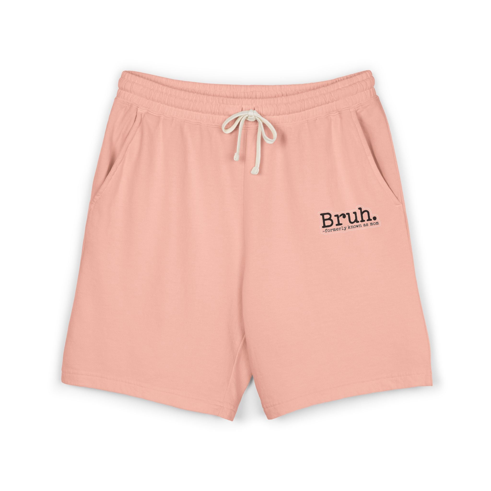 Bruh. Fleece Sweat Shorts — Lightweight Garment-Dyed Lounge Shorts