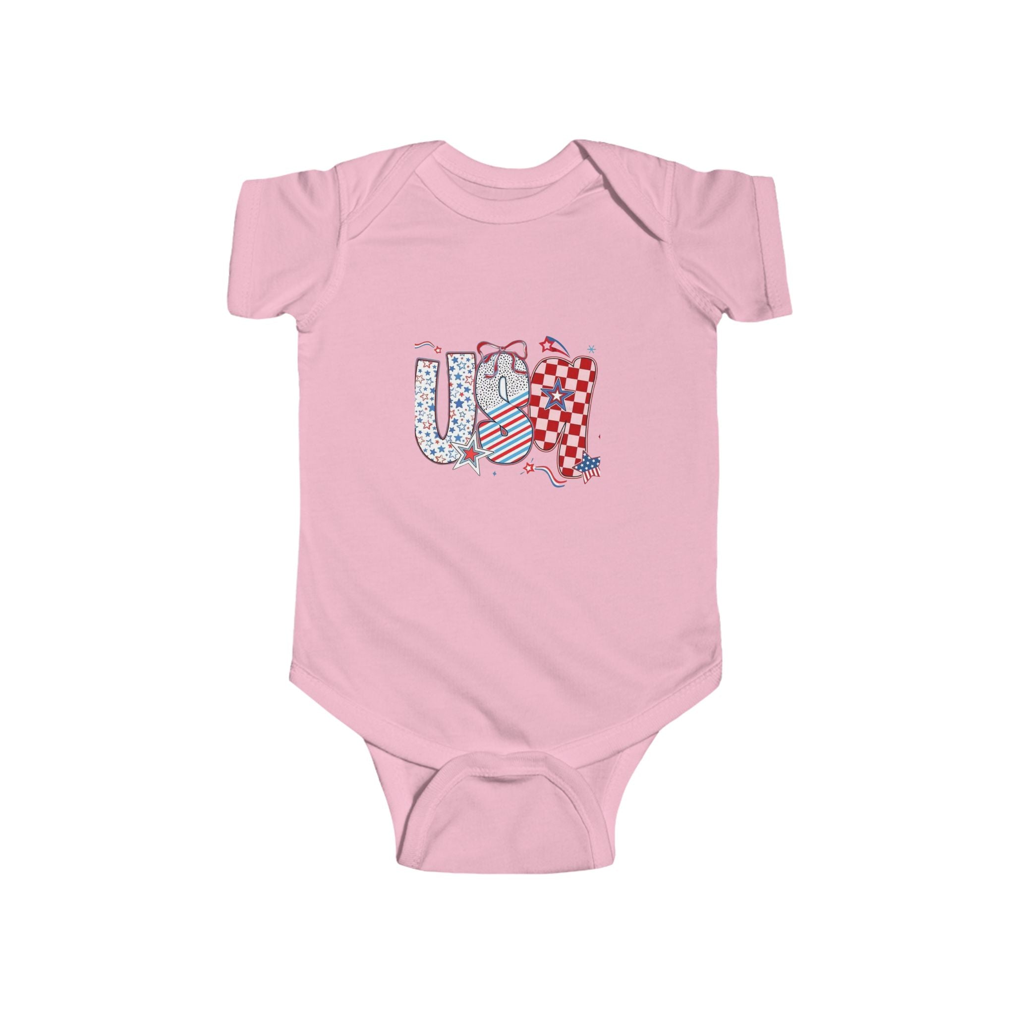 USA Baby Bodysuit - Red, White & Blue Patriotic Infant Onesie