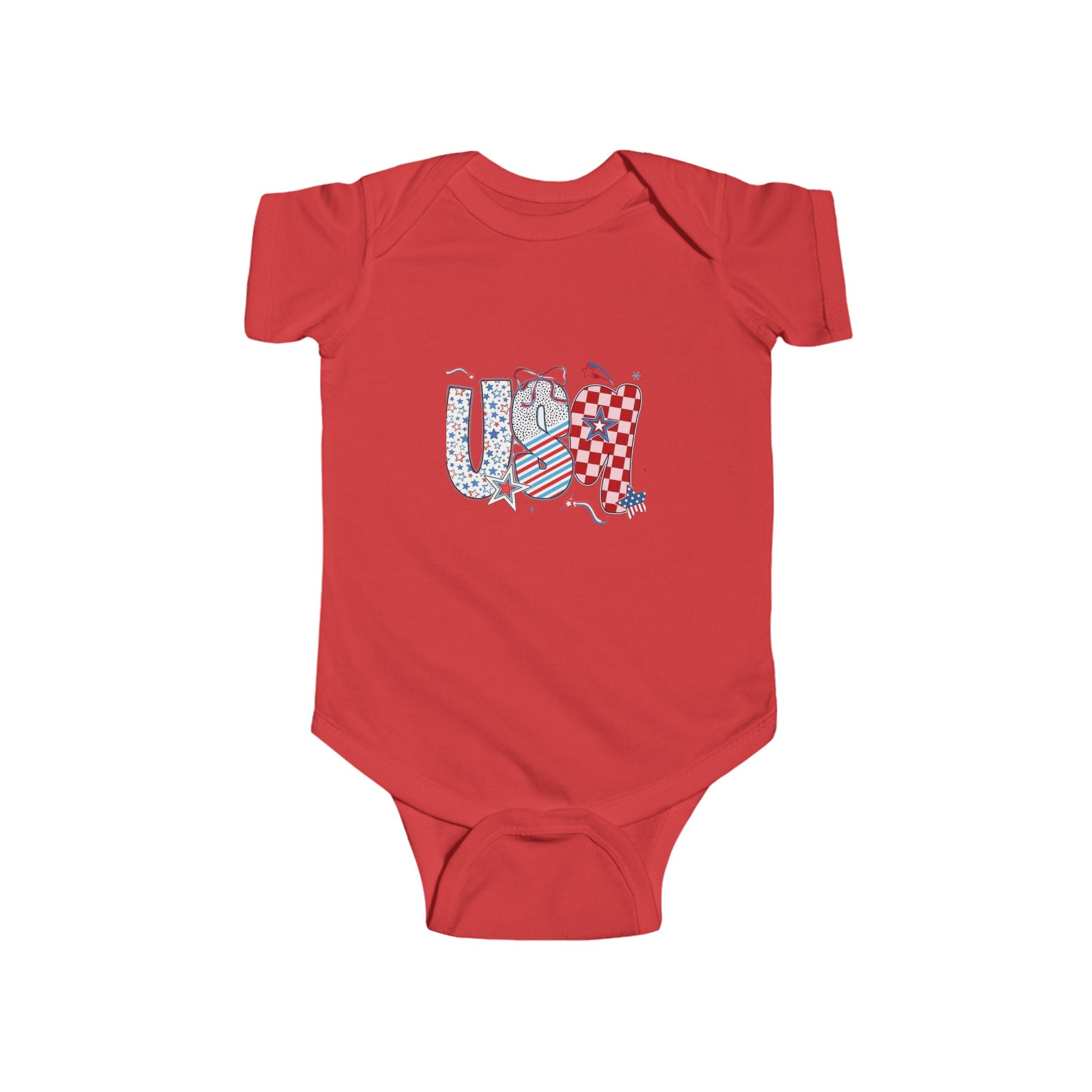 USA Baby Bodysuit - Red, White & Blue Patriotic Infant Onesie