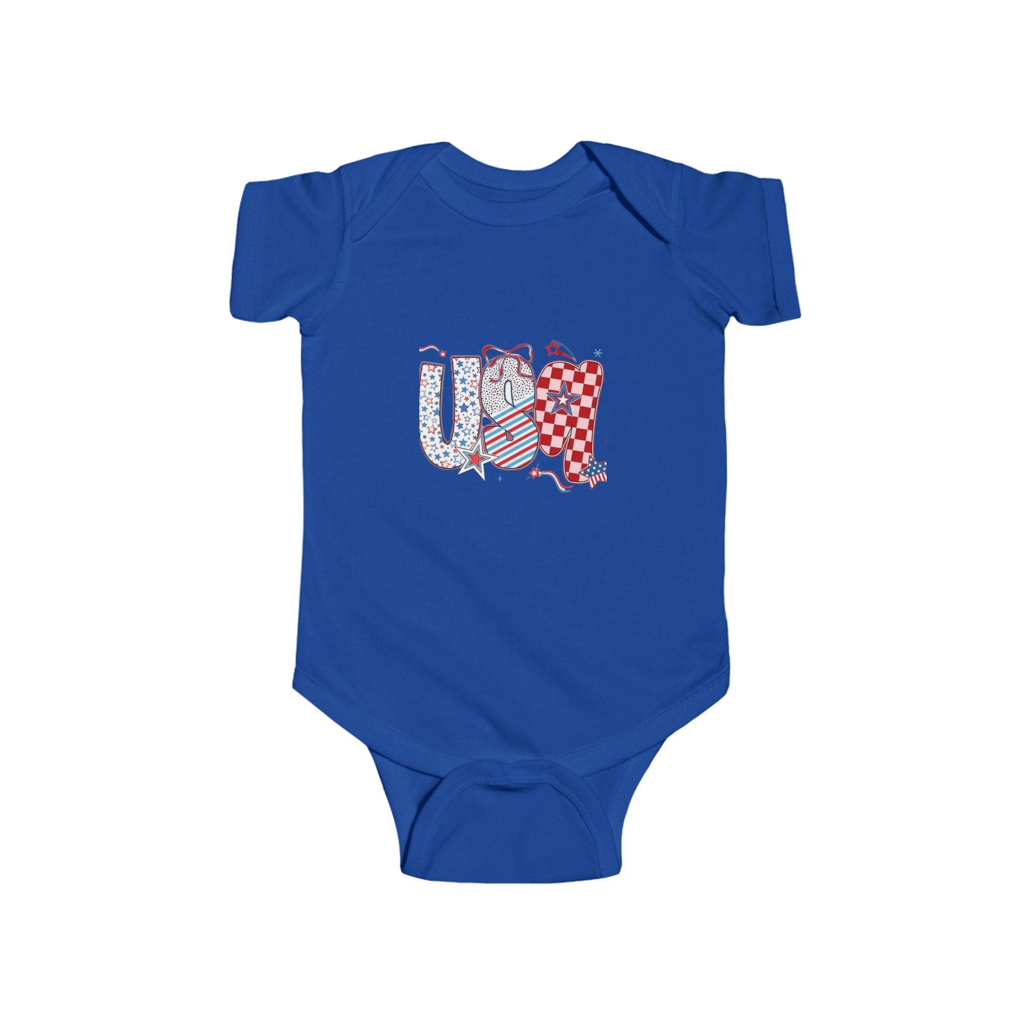 USA Baby Bodysuit - Red, White & Blue Patriotic Infant Onesie