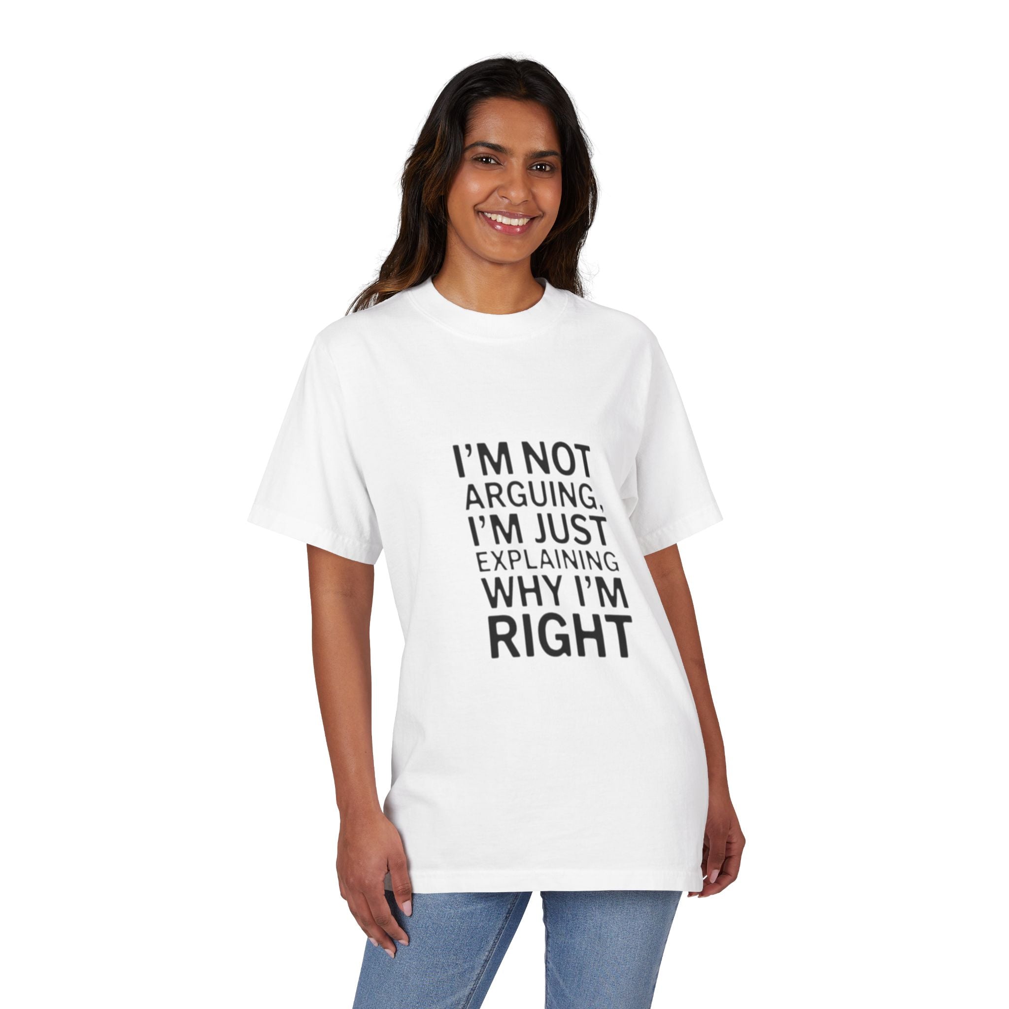 I’m Not Arguing T-Shirt — Funny Statement Tee for Couples & Debaters