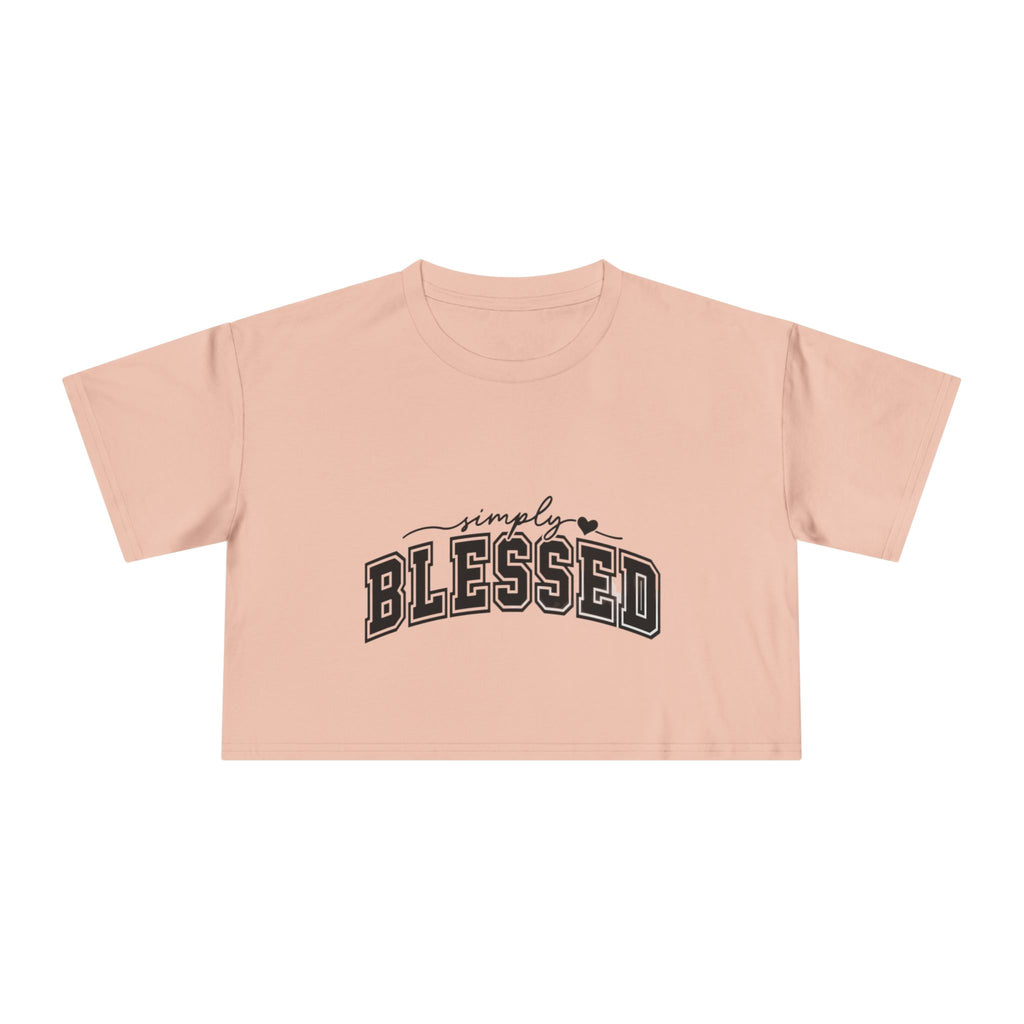 Simply Blessed Crop Tee — Women's Spiritual Casual Top