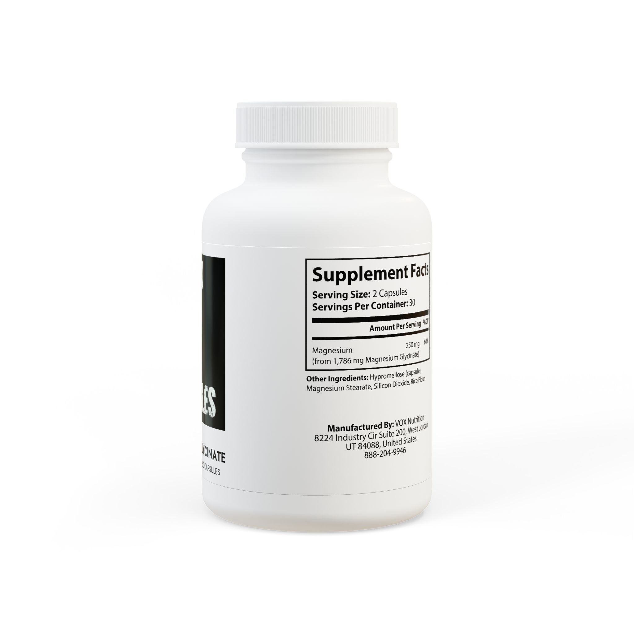 Magnesium Glycinate Supplement (60 Capsules)