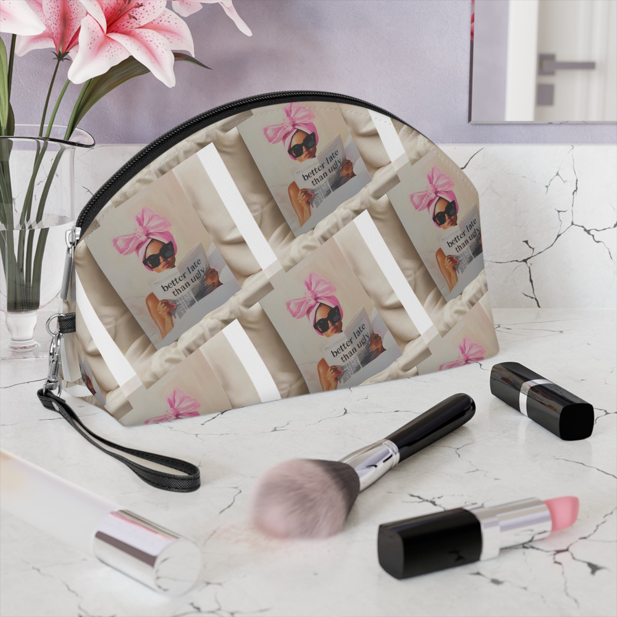 Cosmetic Pouch — 'Resting Boss Face' Afro Chic Makeup Bag