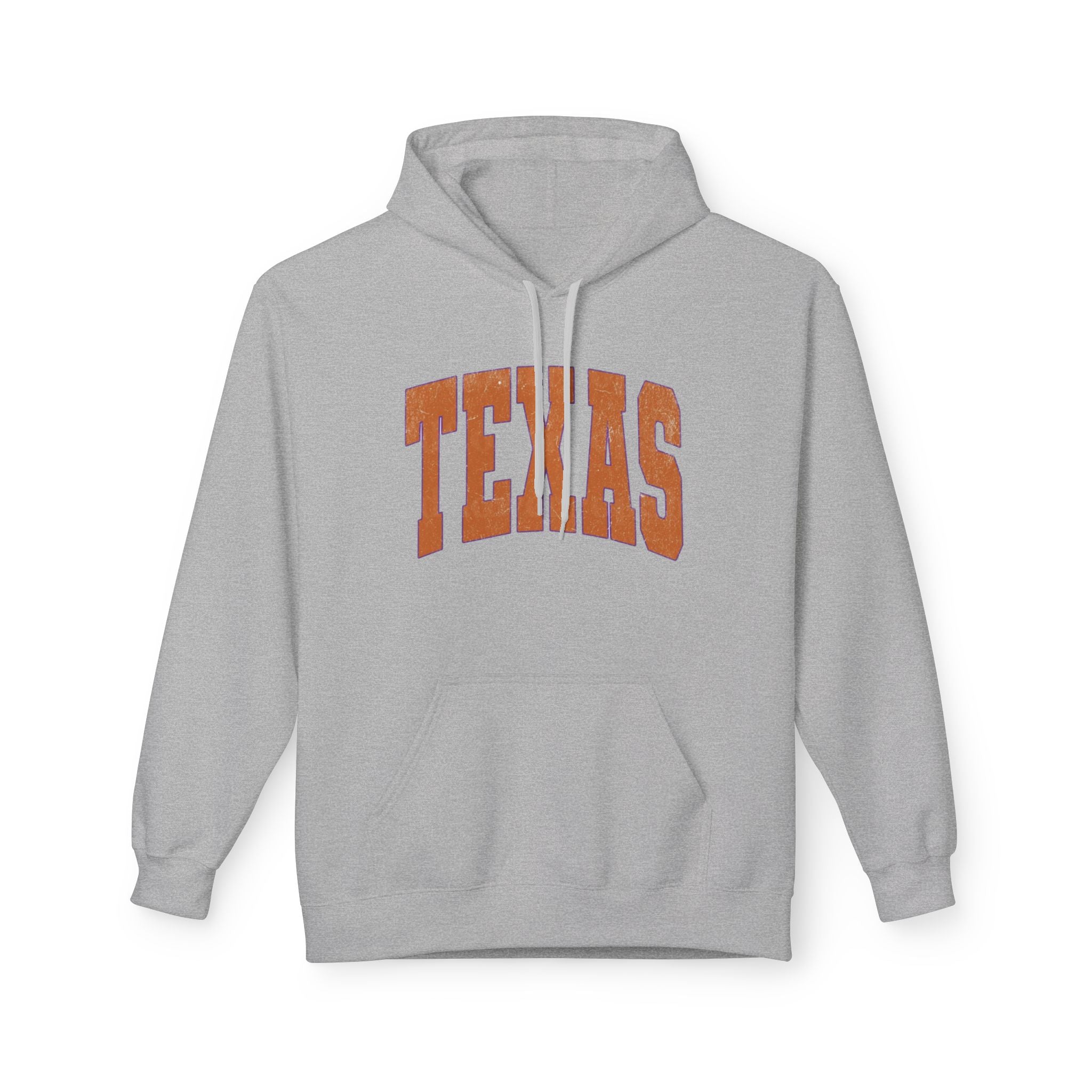 Texas Arch Hoodie — Vintage burnt orange college pullover