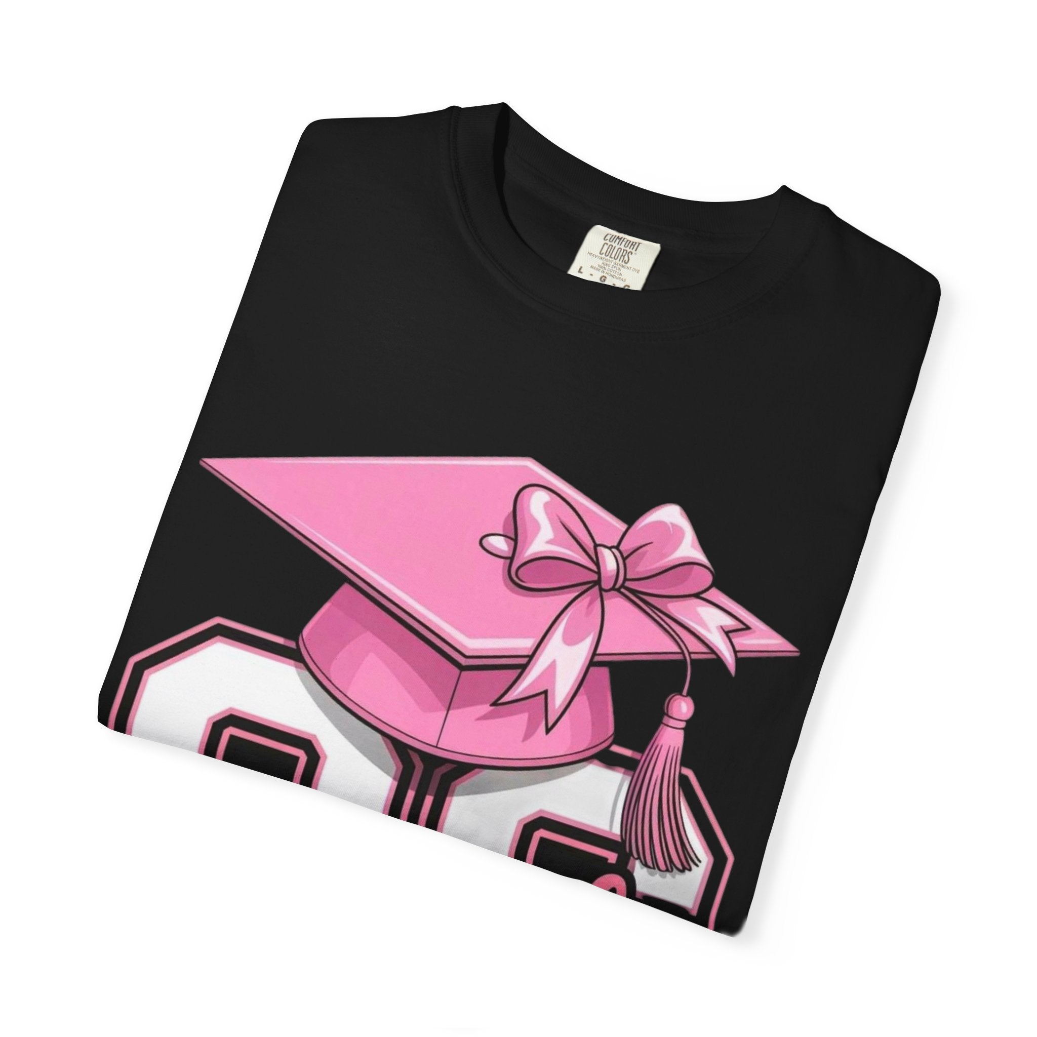 Class of 20 Graduation T-Shirt — Pink Cap & Tassel Senior Tee