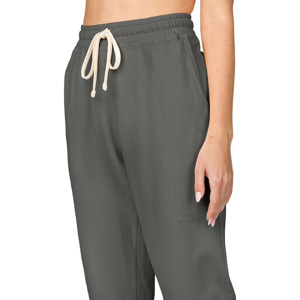Garment-Dyed Fleece Sweatpants — Minimal Embroidered Joggers