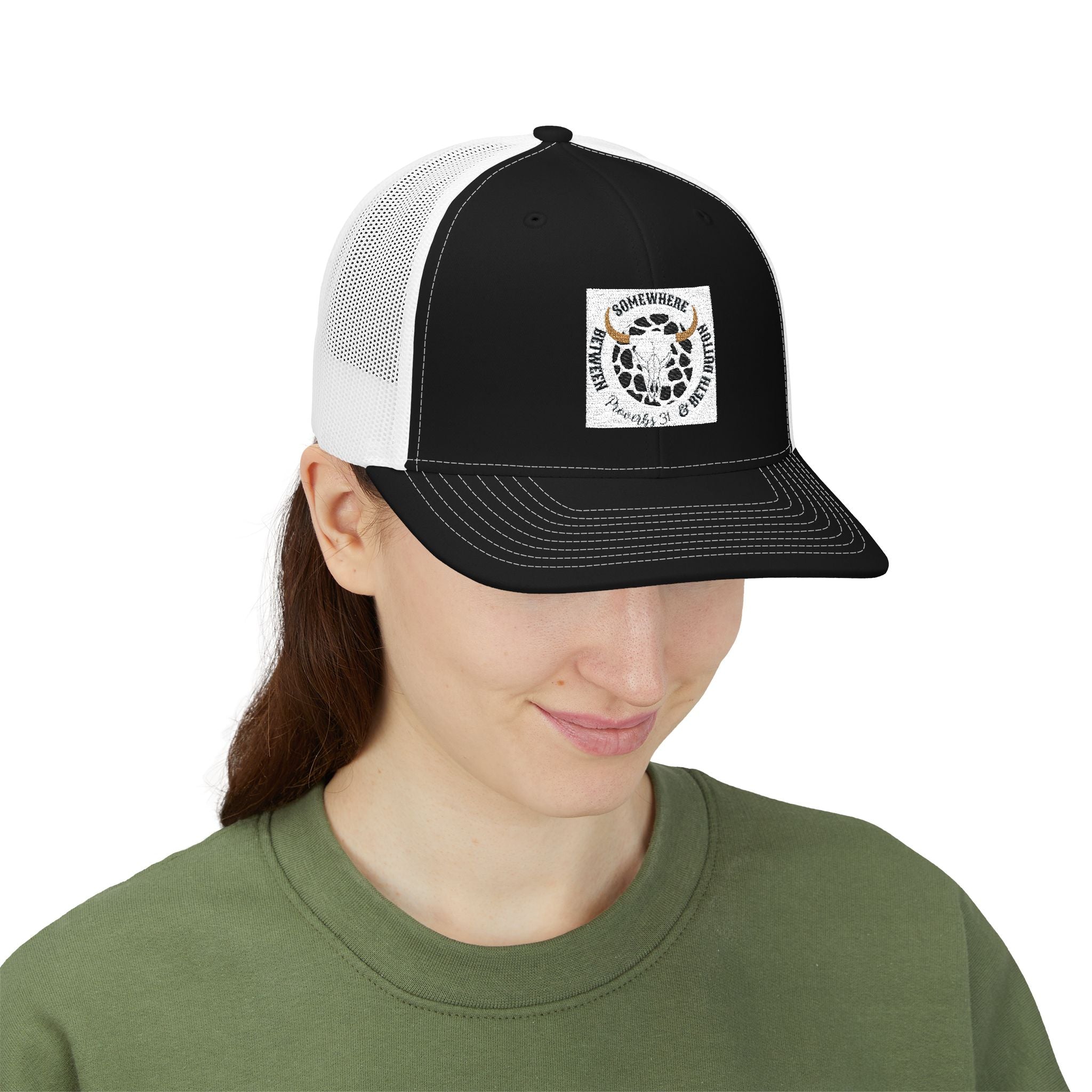 Leopard Smile Snapback Trucker Cap — Cute Leopard Patch Hat