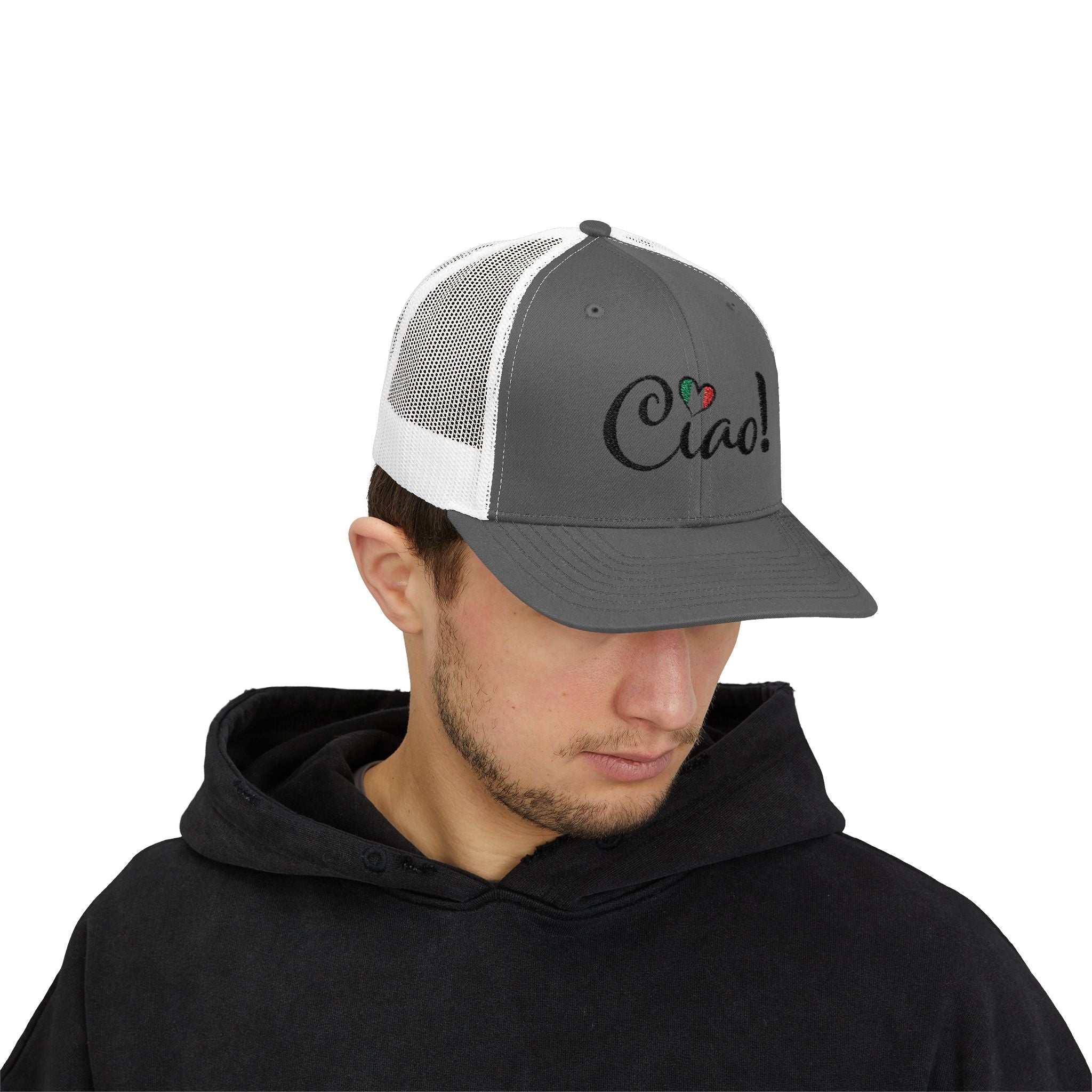 Ciao! Italian Flag Heart Snapback Cap
