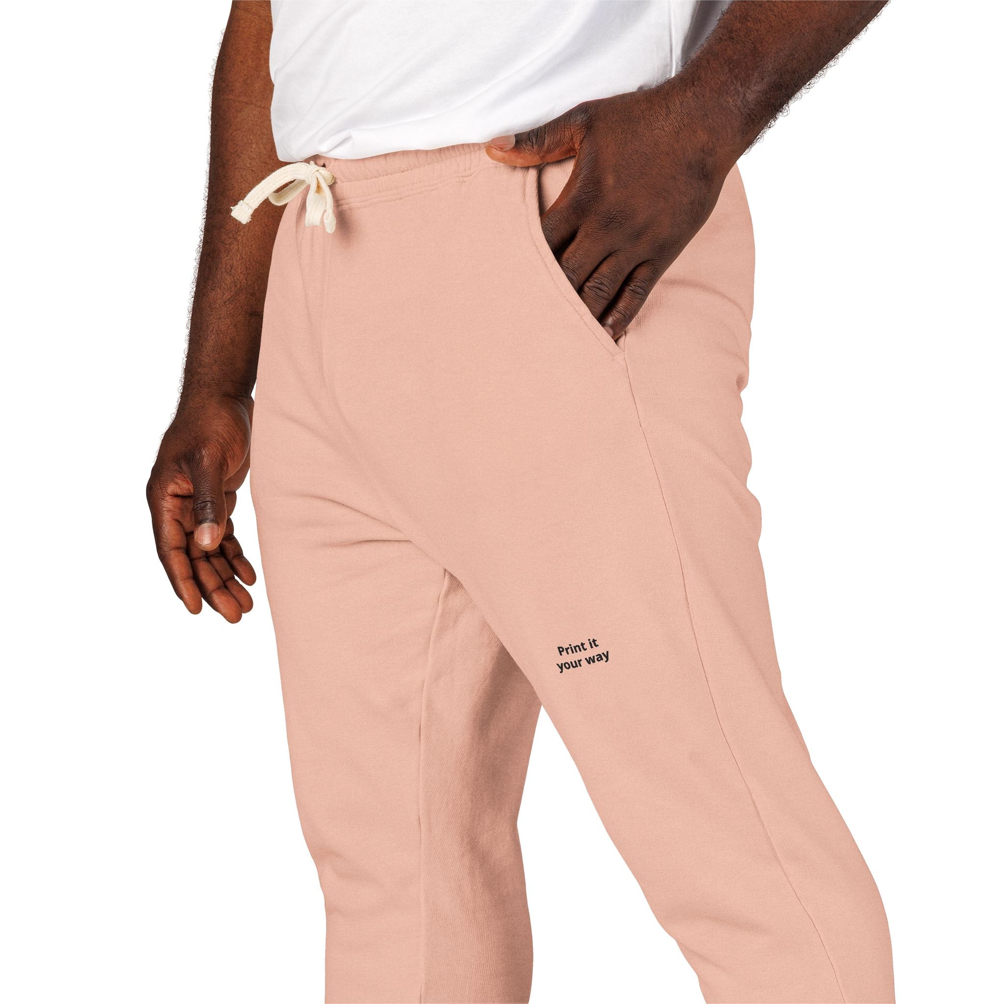 Garment-Dyed Fleece Sweatpants — Minimal Embroidered Joggers
