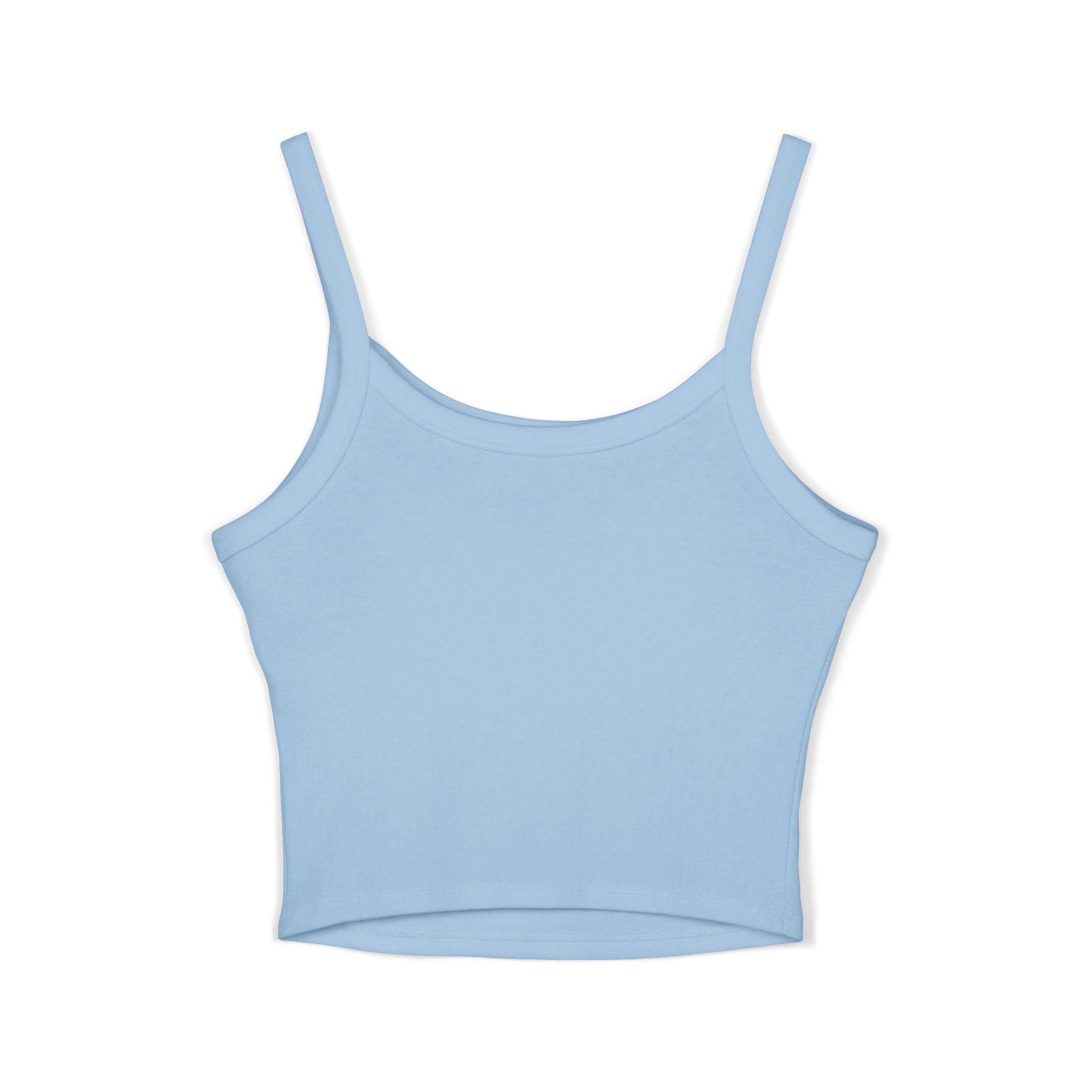USA Patriotic Tank Top — "Made in America" Womens Crop Spaghetti Strap