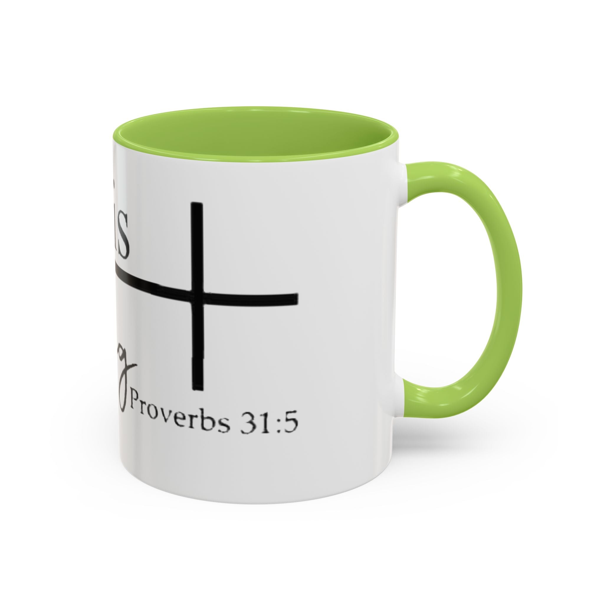 Proverbs 31:25 'She Is Strong' Accent Coffee Mug — Inspirational Christian Gift