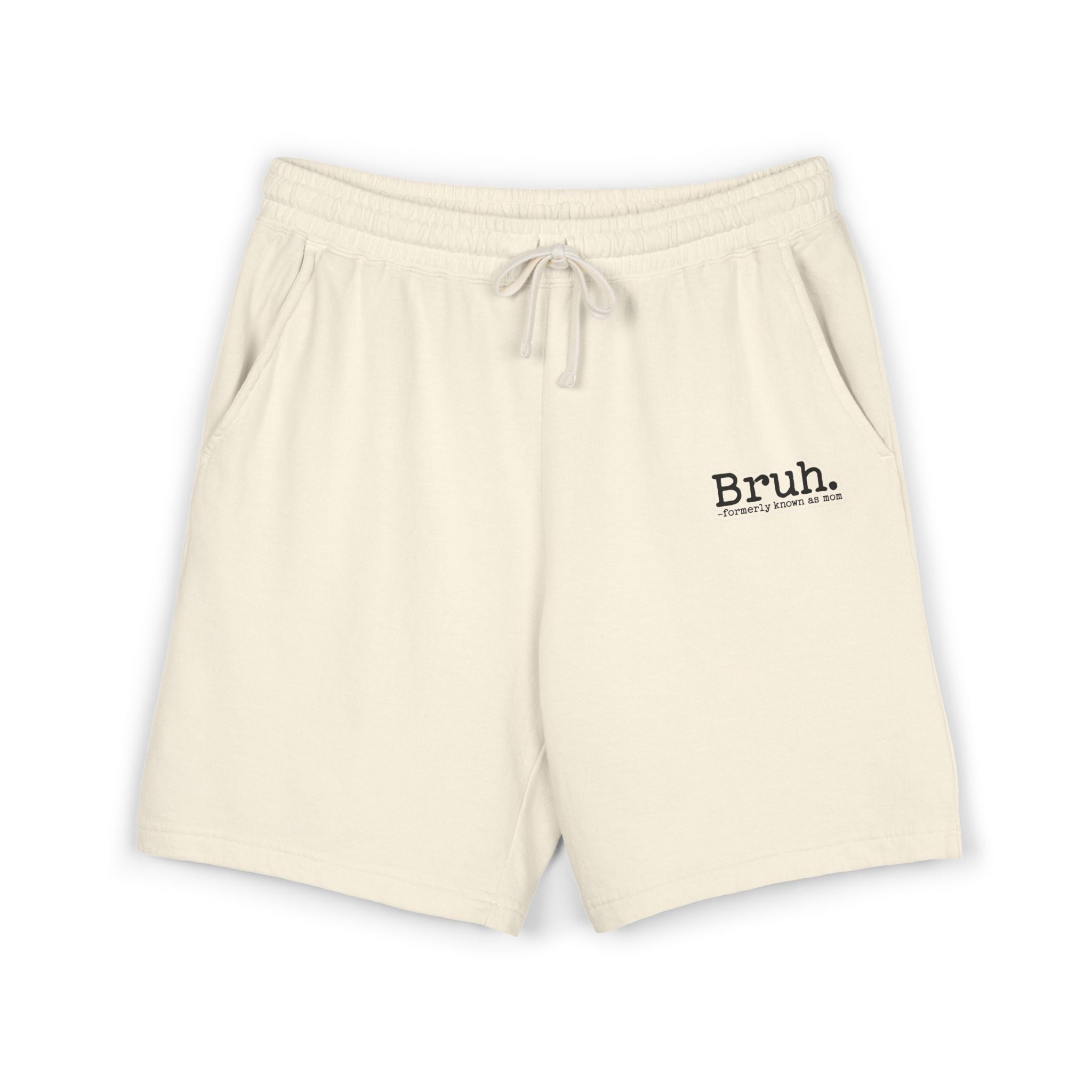 Bruh. Fleece Sweat Shorts — Lightweight Garment-Dyed Lounge Shorts