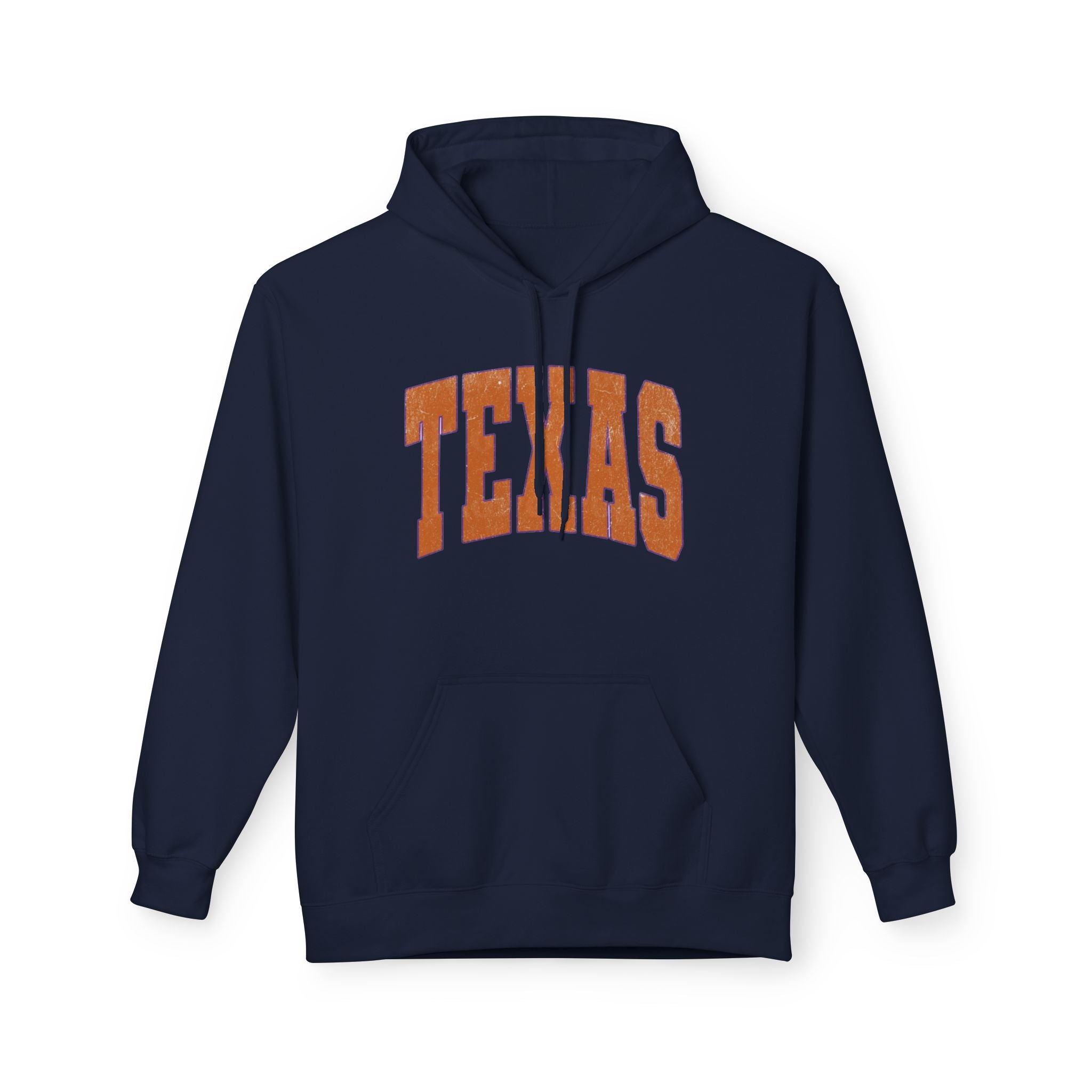 Texas Arch Hoodie — Vintage burnt orange college pullover