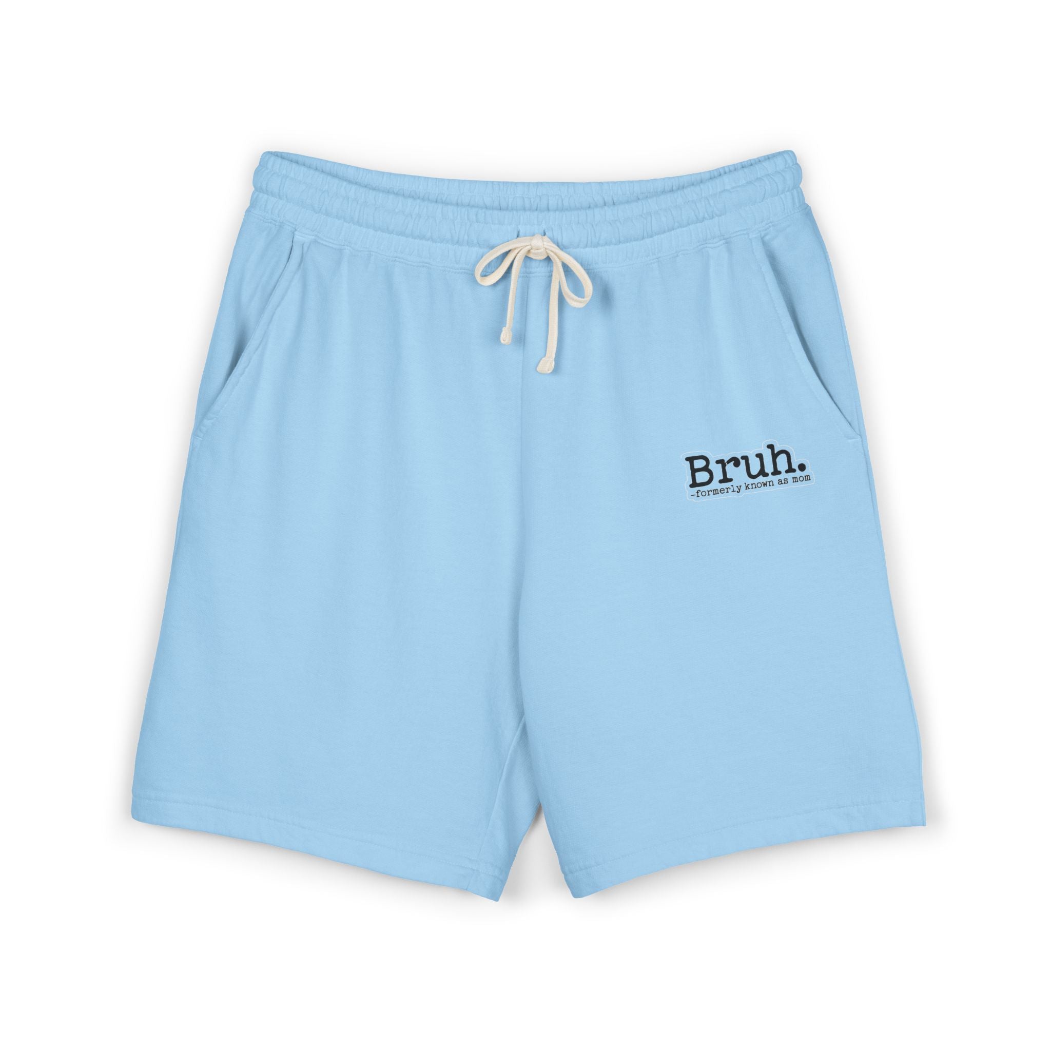 Bruh. Fleece Sweat Shorts — Lightweight Garment-Dyed Lounge Shorts