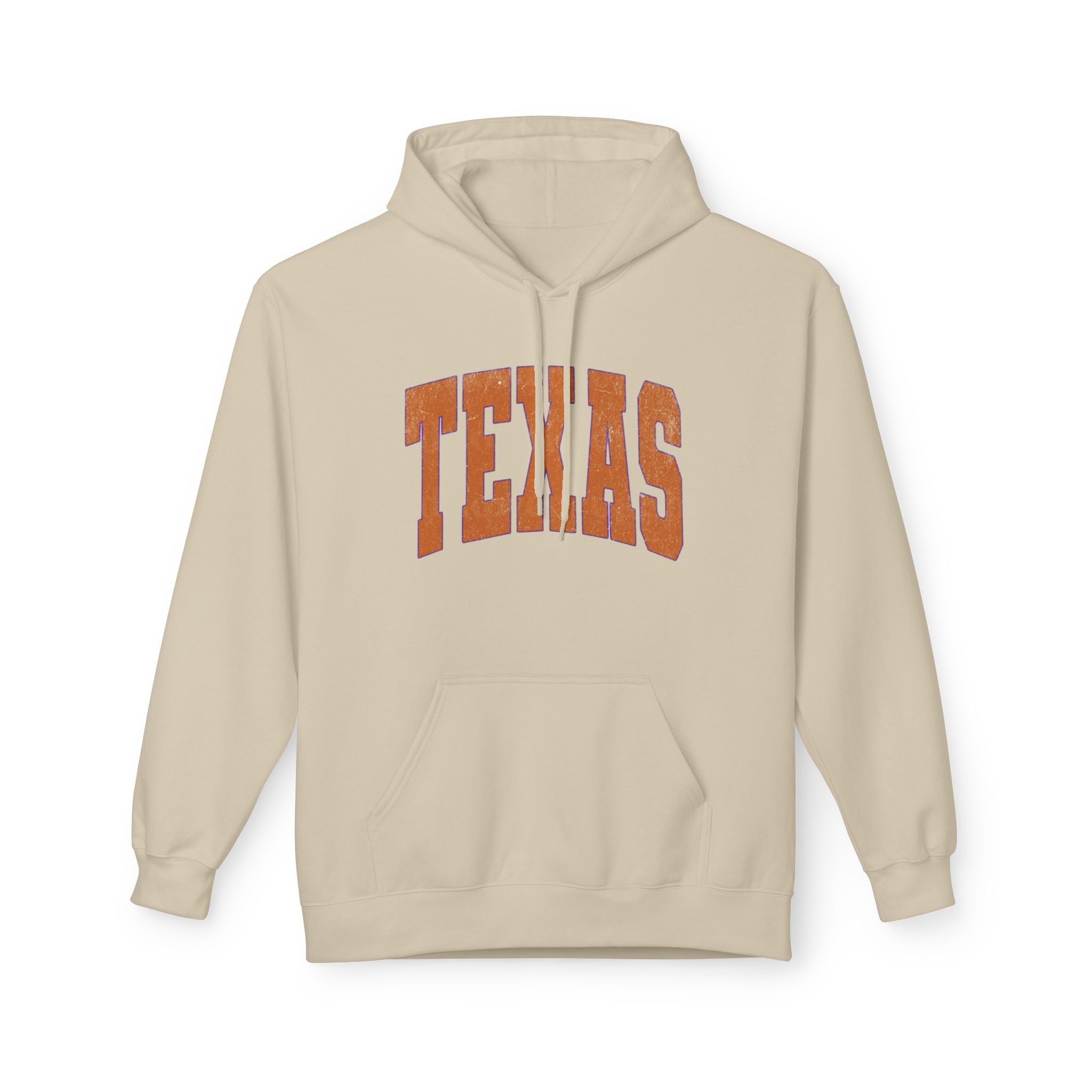 Texas Arch Hoodie — Vintage burnt orange college pullover