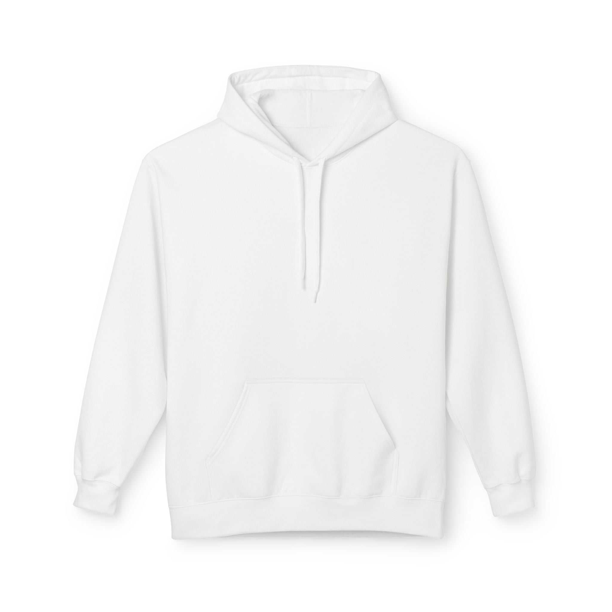 Classic White Hoodie — Unisex Midweight Fleece Pullover