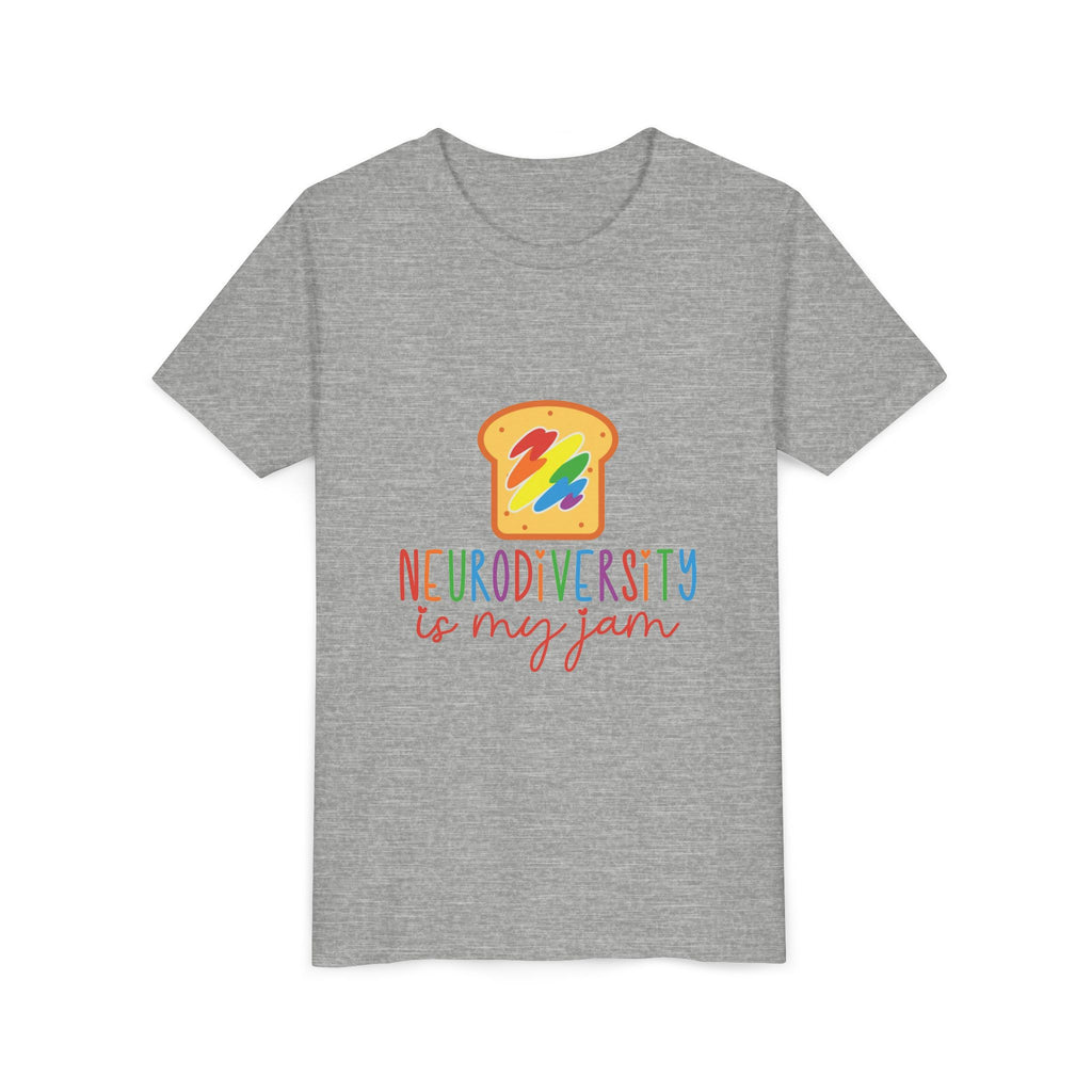Youth Tee - "Neurodiversity Is My Jam" Rainbow Toast Graphic