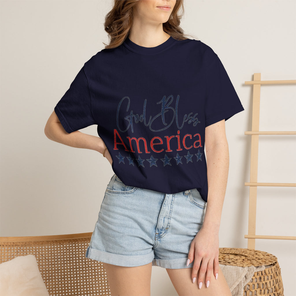 God Bless America T-Shirt — Patriotic Stars Tee for 4th of July