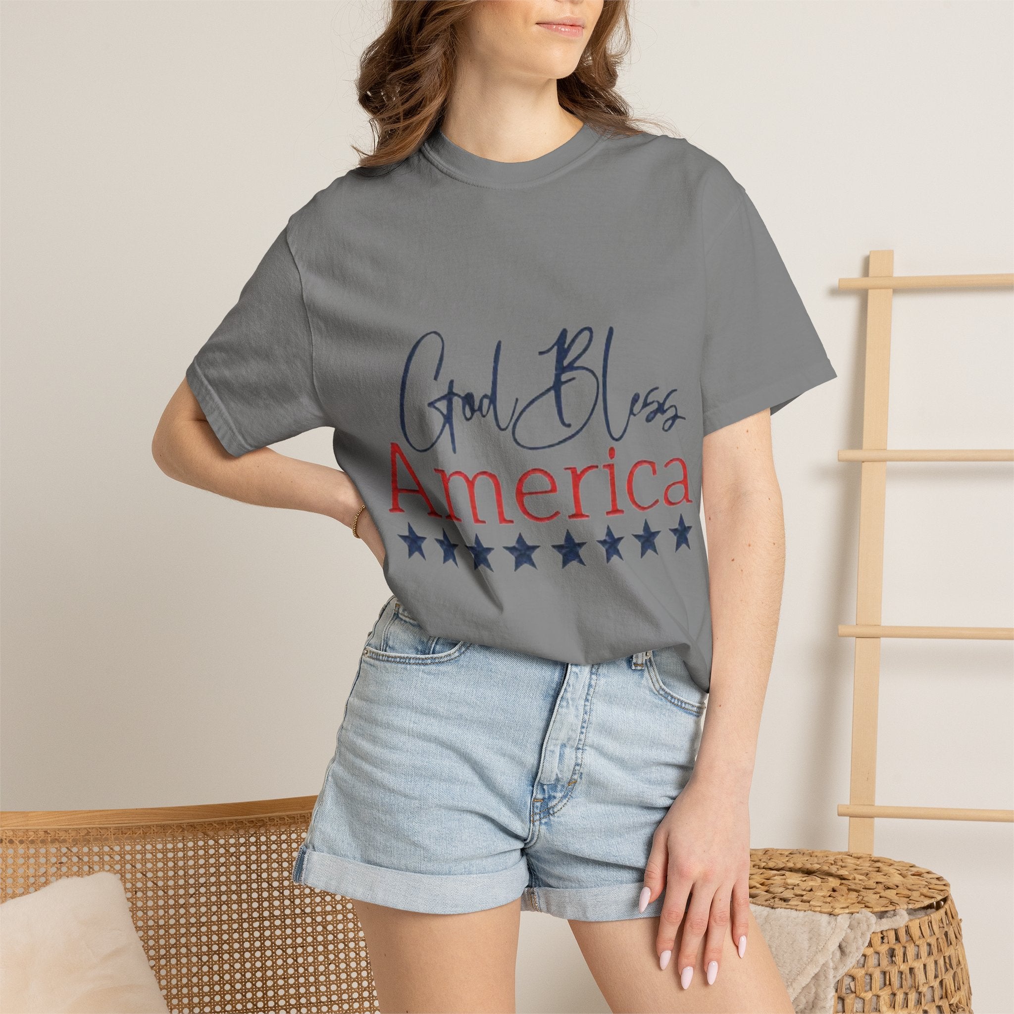 God Bless America T-Shirt — Patriotic Stars Tee for 4th of July