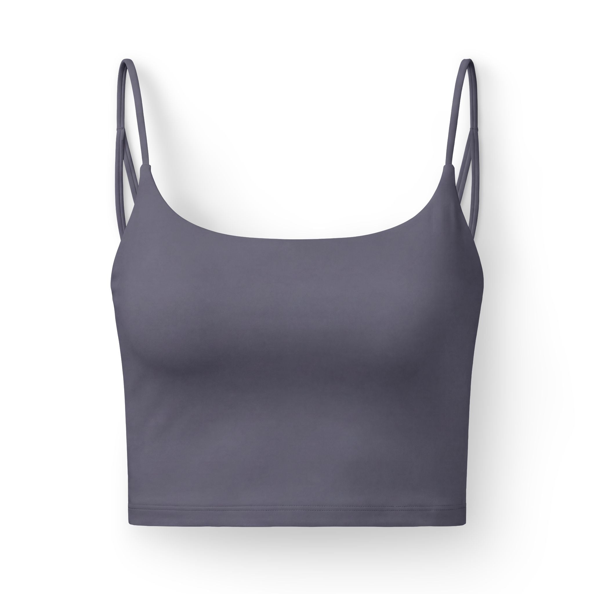 Women's Luxe Bra — Black Crop Bralette with Small American Flag Back Print