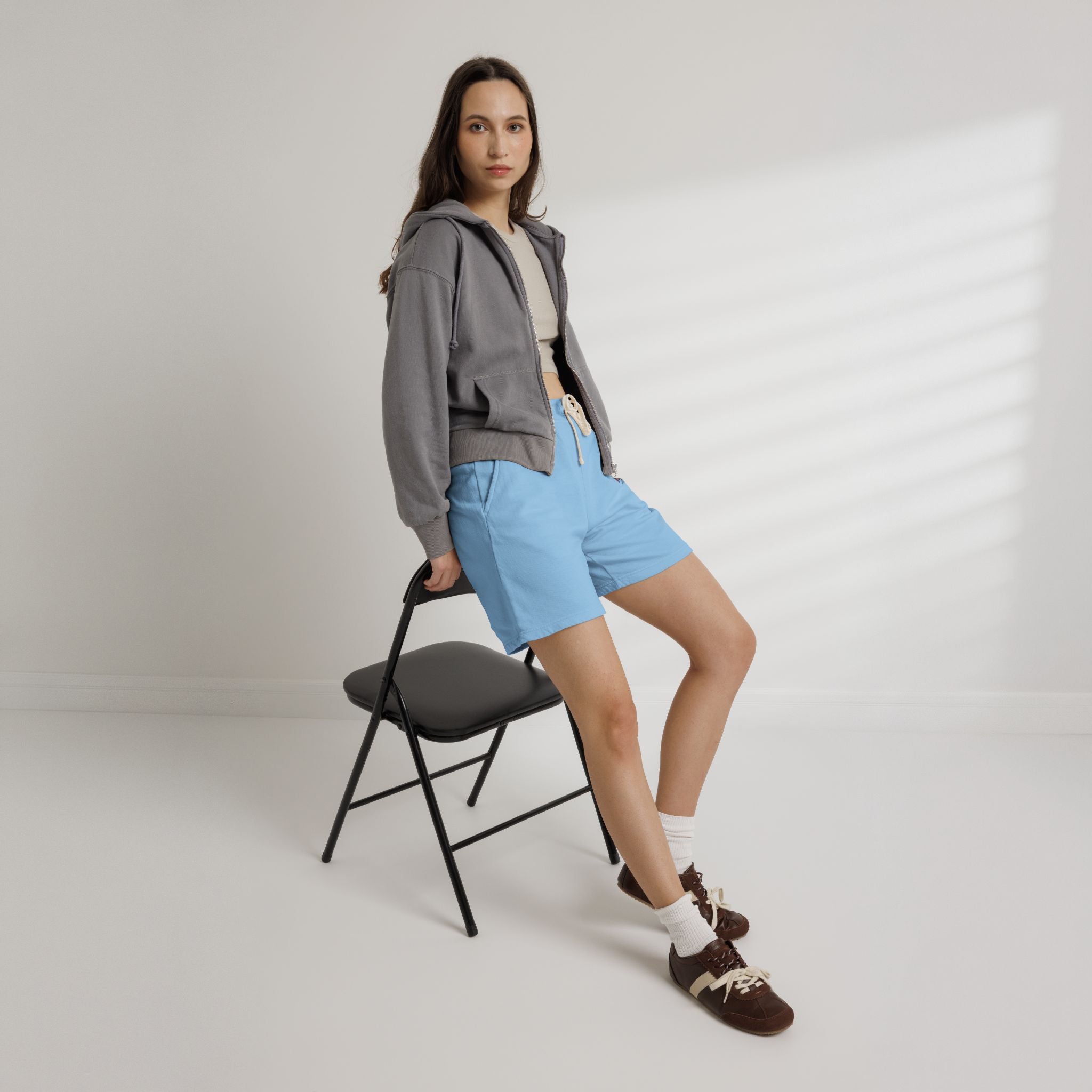 She’s From Texas Fleece Sweat Shorts — Lightweight Garment-Dyed Lounge Shorts
