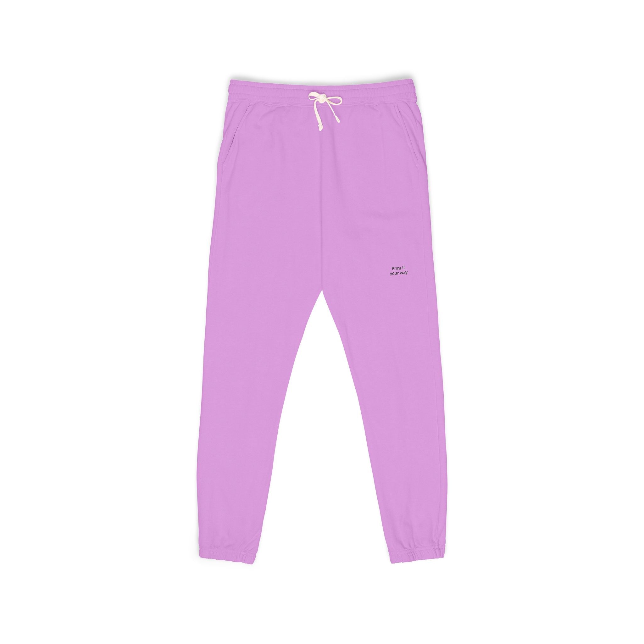 Garment-Dyed Fleece Sweatpants — Minimal Embroidered Joggers