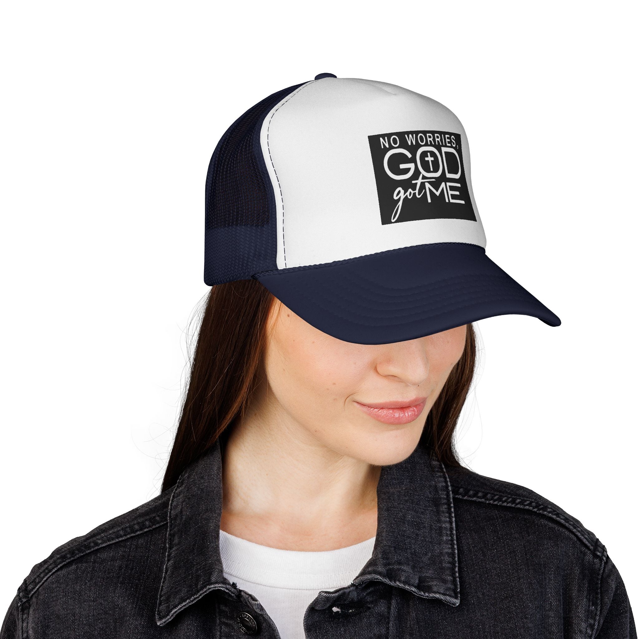 No Worries God Got Me Trucker Cap