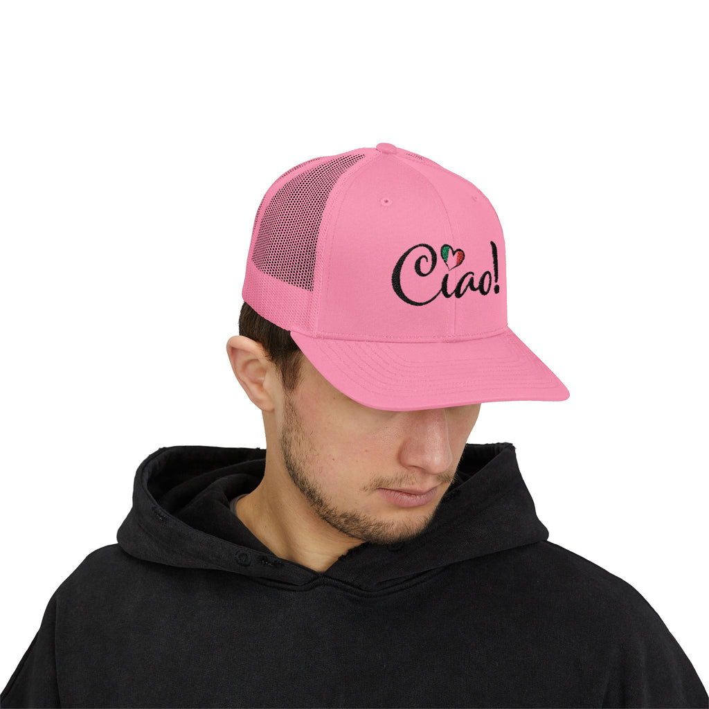 Ciao! Italian Flag Heart Snapback Cap