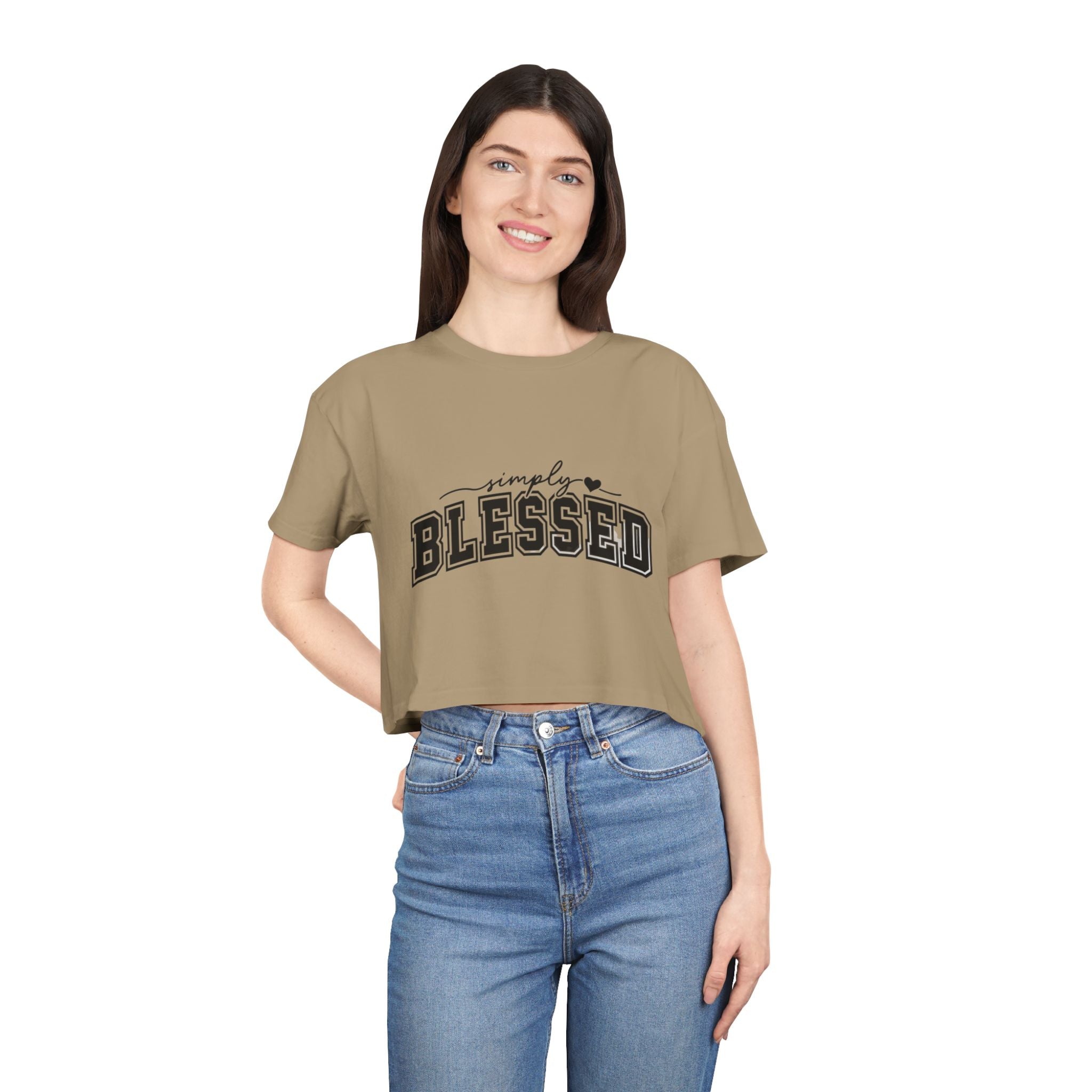 Simply Blessed Crop Tee — Women's Spiritual Casual Top